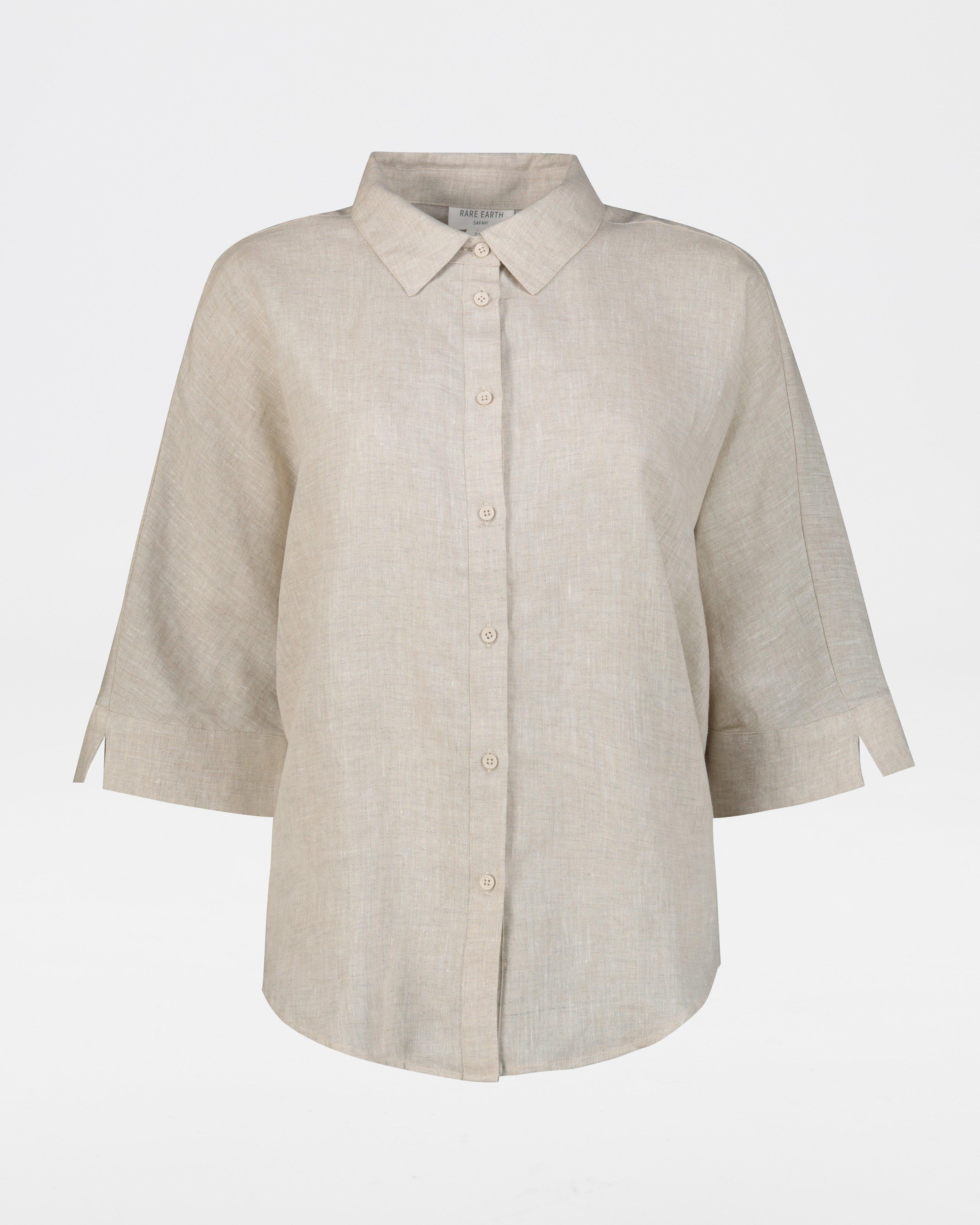 Rare Earth Women's Louise Linen Shirt -  Oatmeal