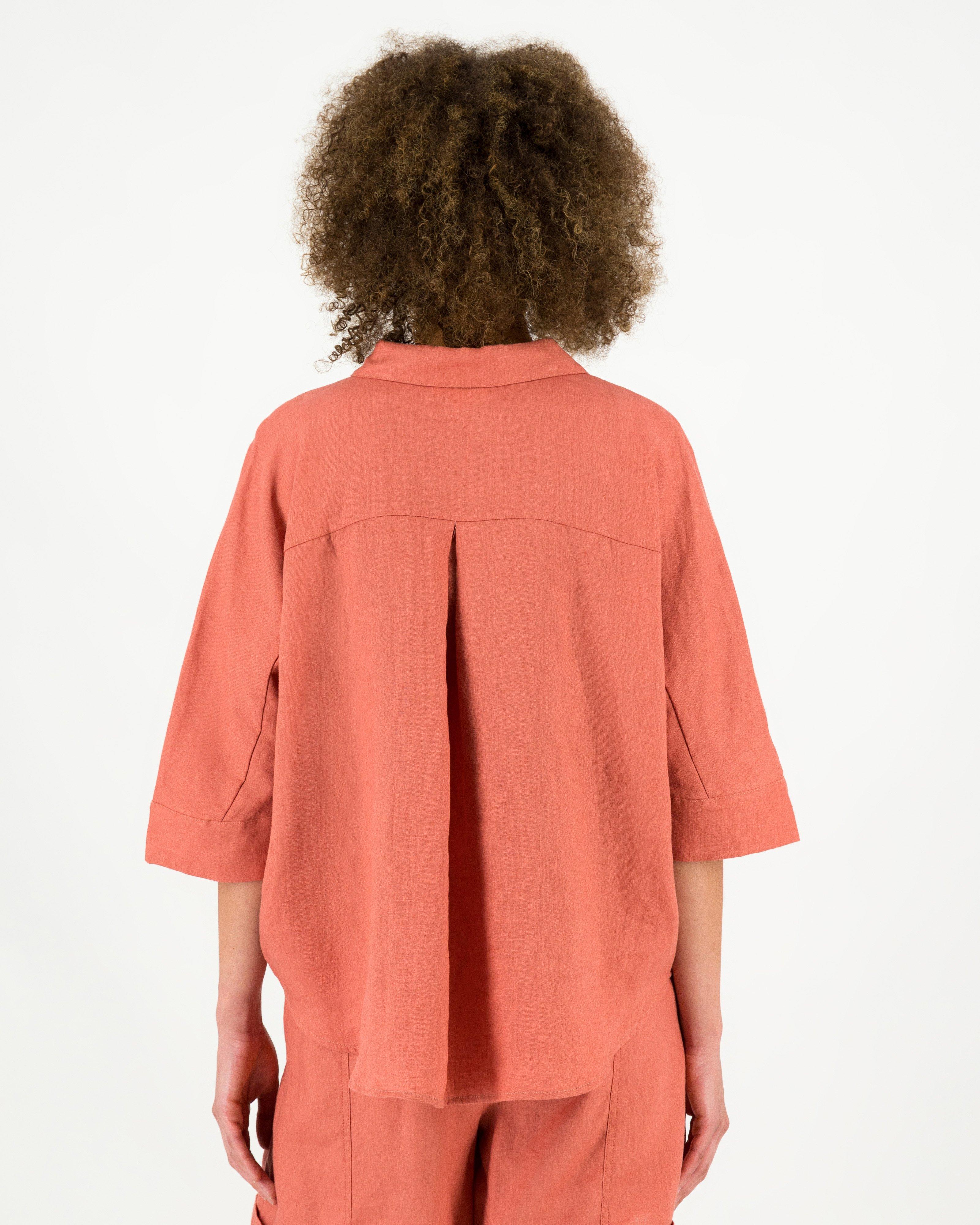 Rare Earth Women's Louise Linen Shirt -  Rust