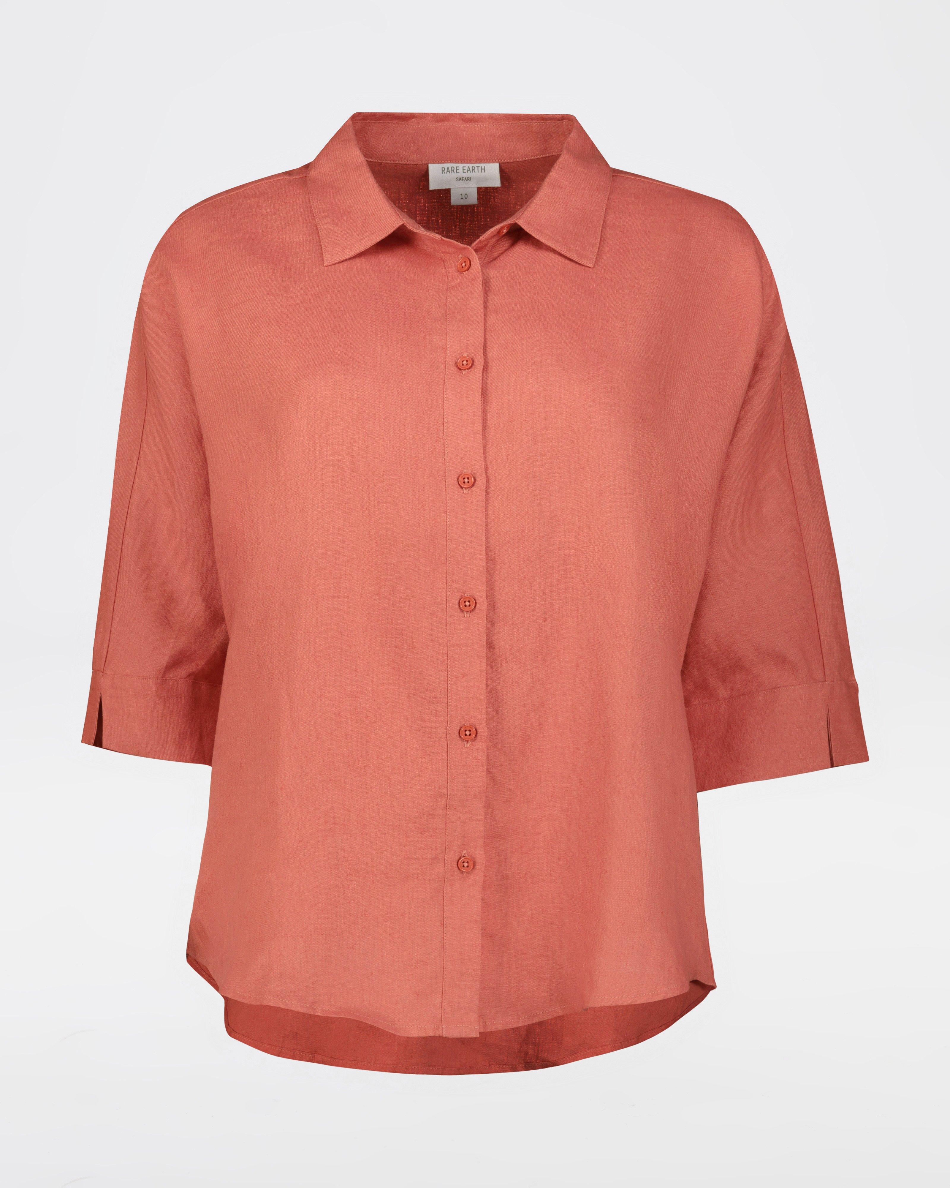 Rare Earth Women's Louise Linen Shirt -  Rust