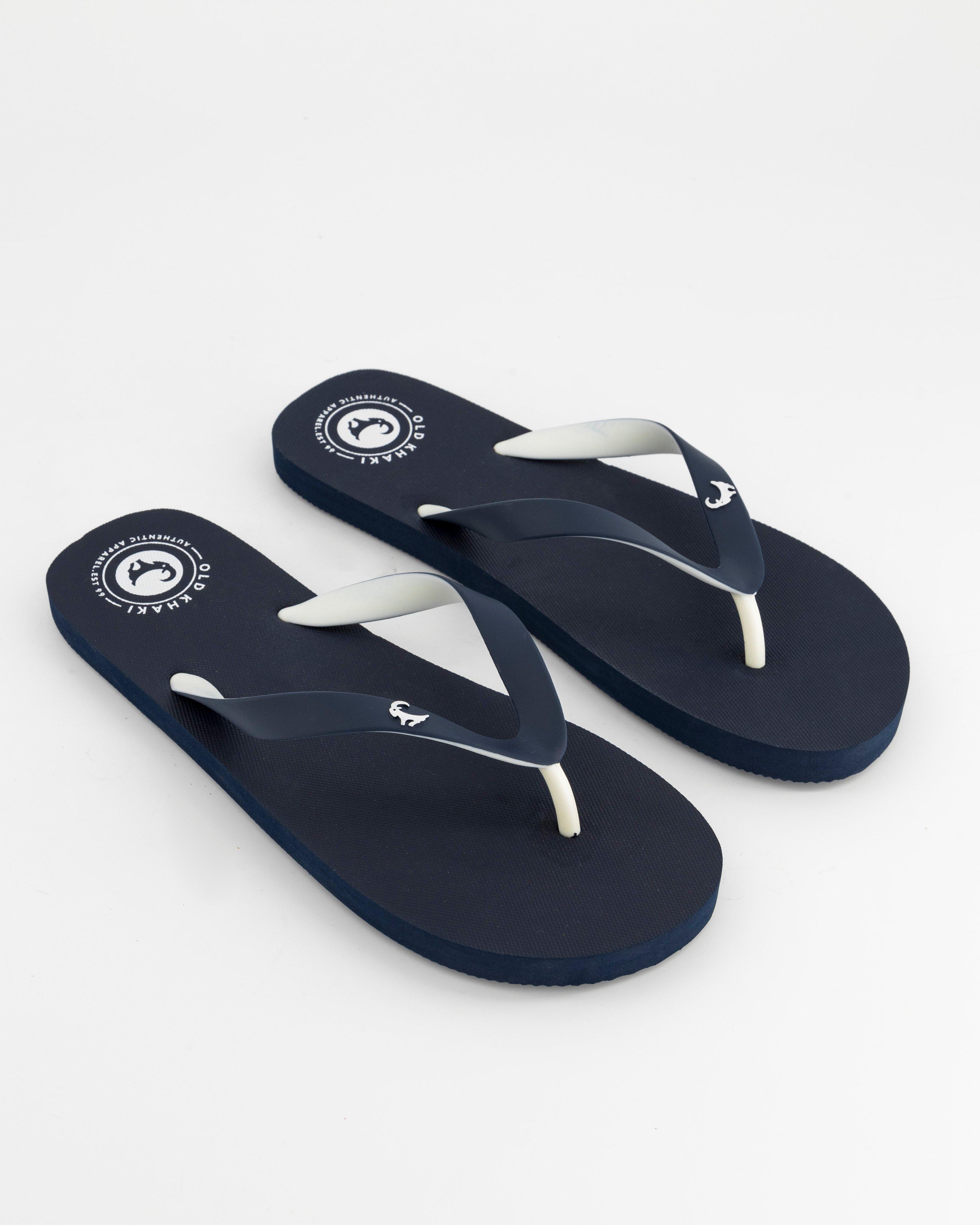 Old khaki men's store flip flops