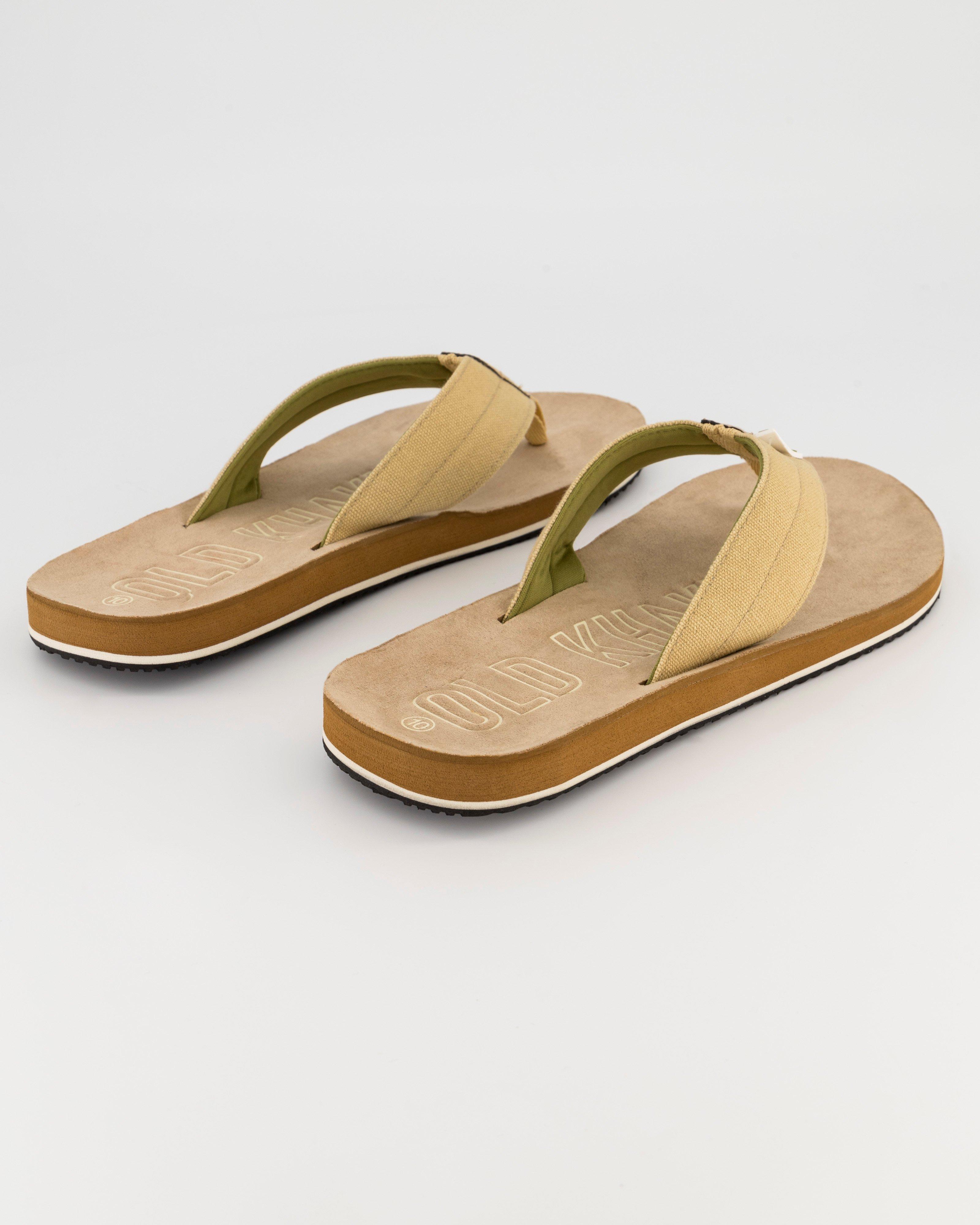 Old khaki men's flip sales flops