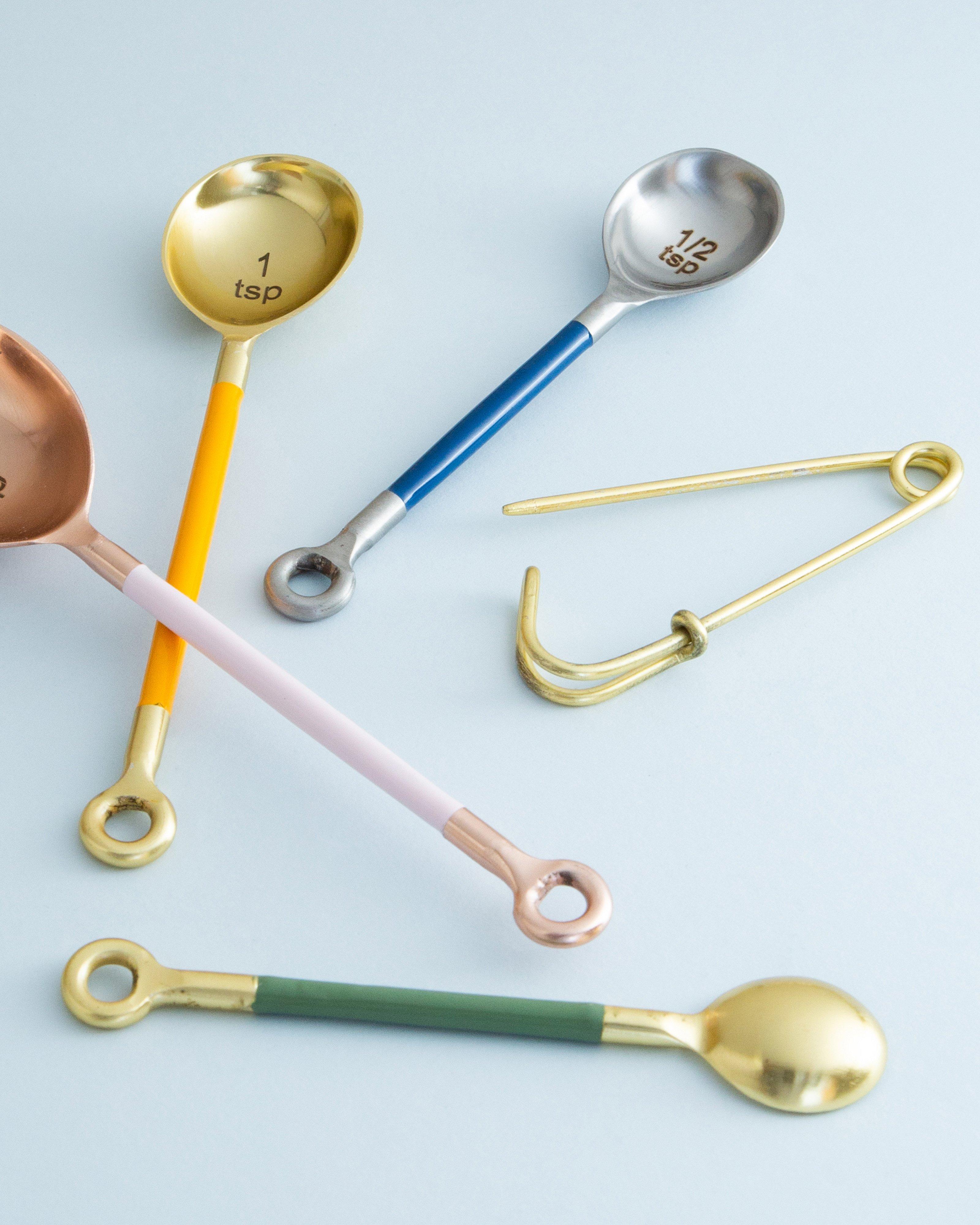 TILLAGD coffee spoon, brass-colour, 12 cm