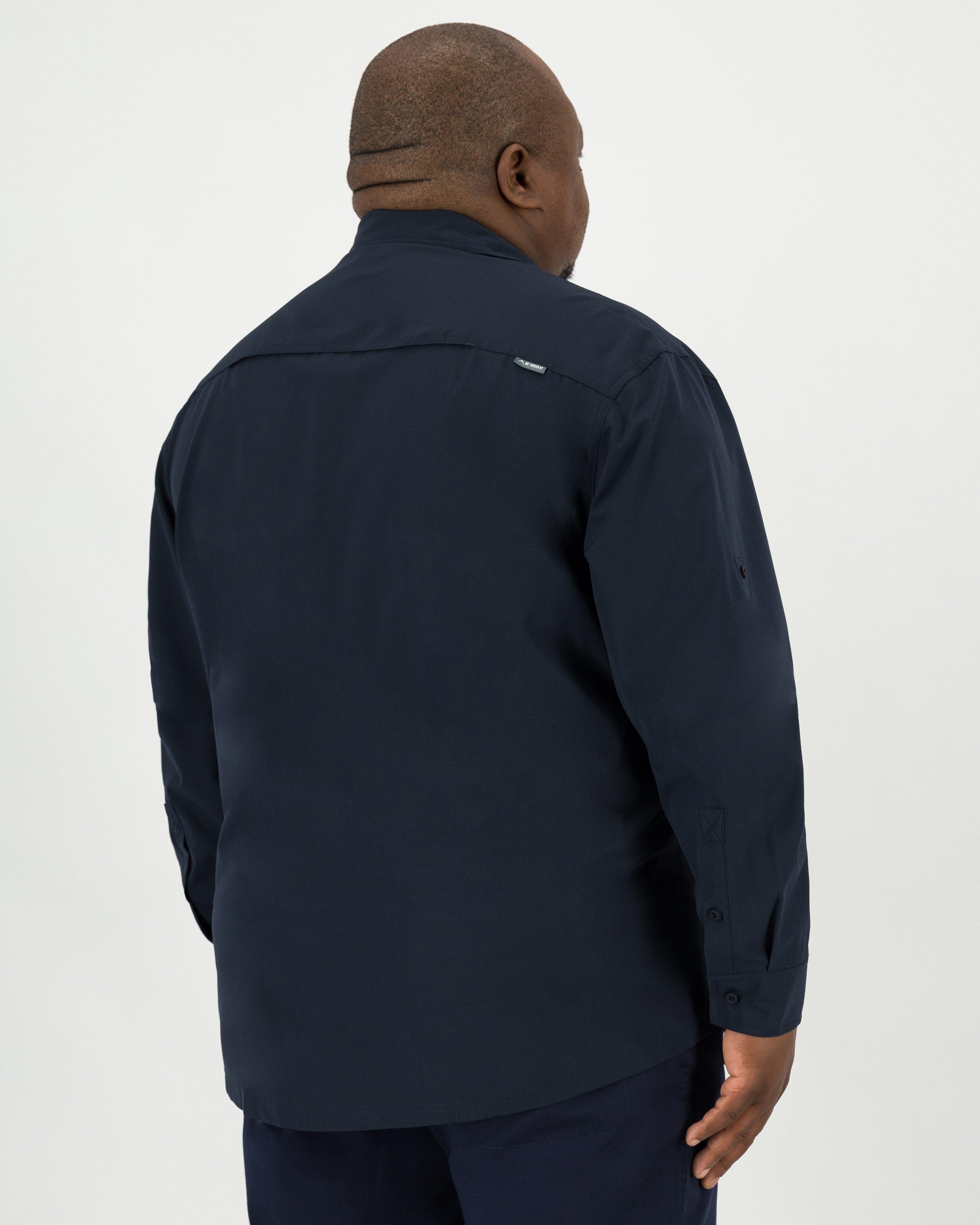 K-Way Men's Explorer Tech Shirt Extended Size -  Navy