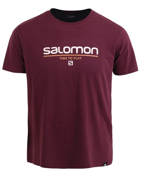 Salomon Men’s Time to Play II T-Shirt -  burgundy