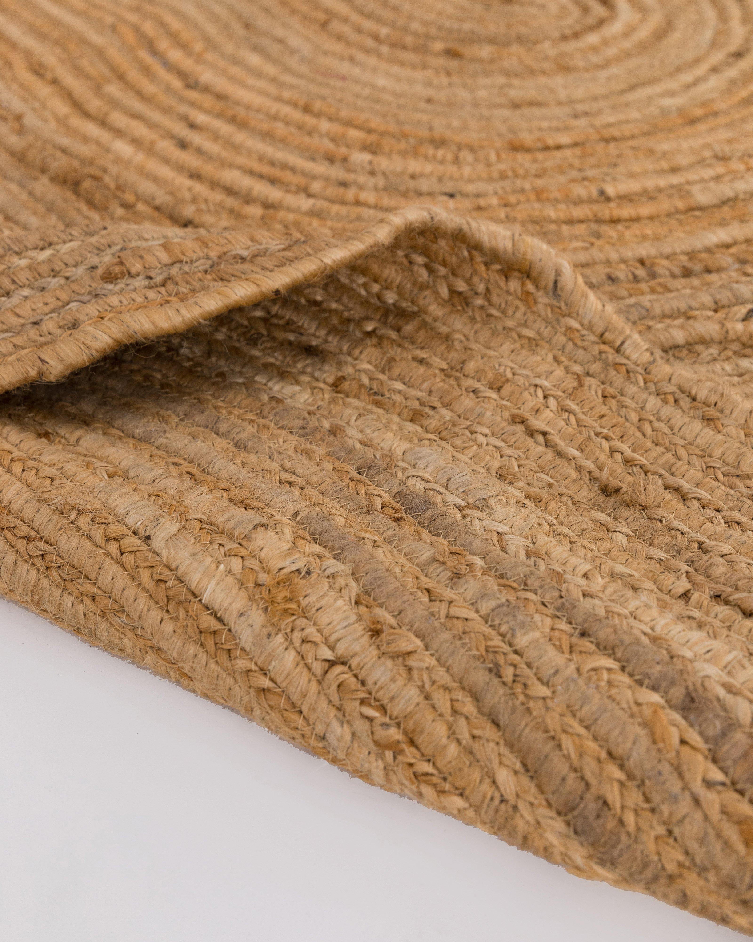 Natural Textured Jute Rug 200x300 cm -  Brown