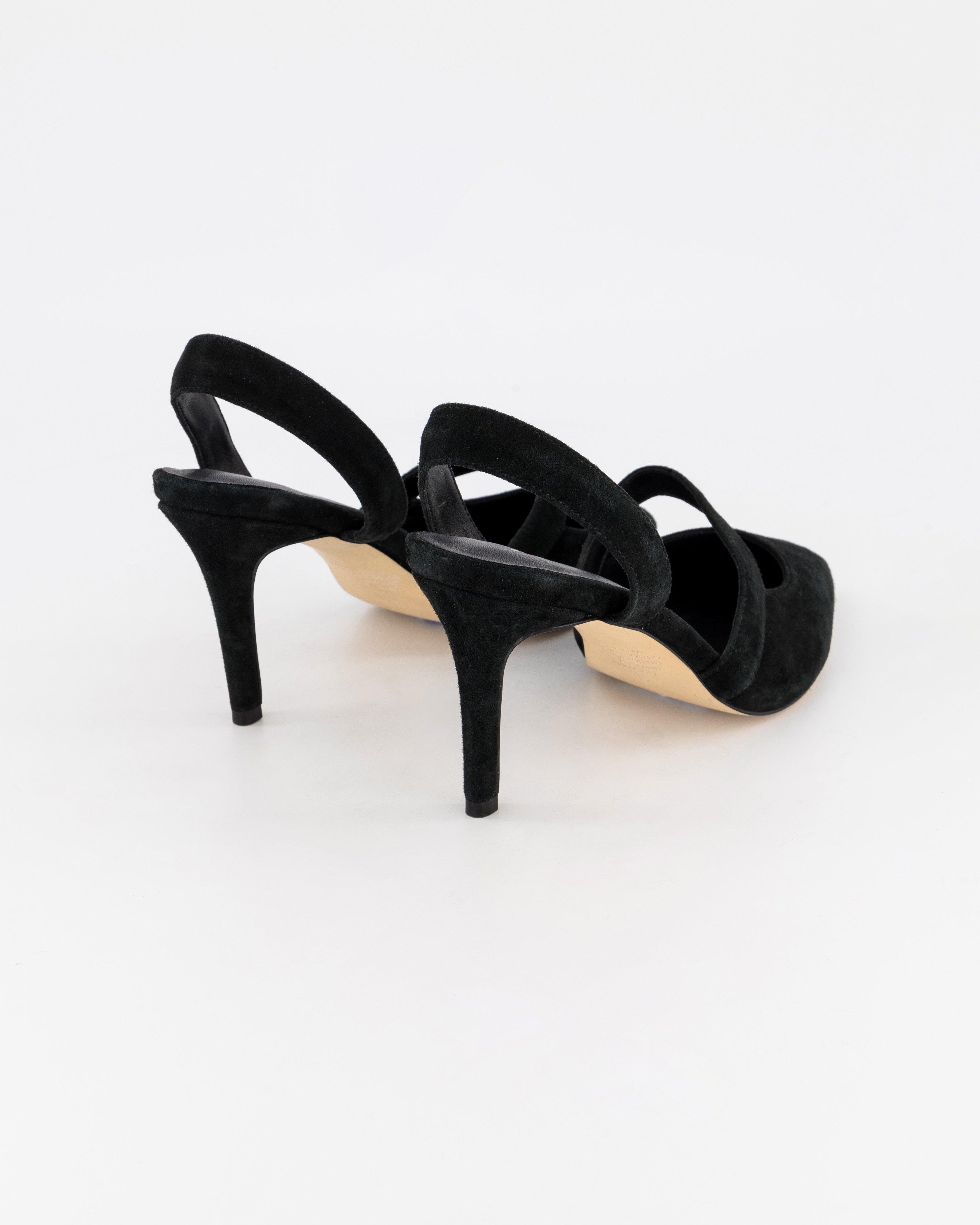 Saiorse Suede Heel -  Black