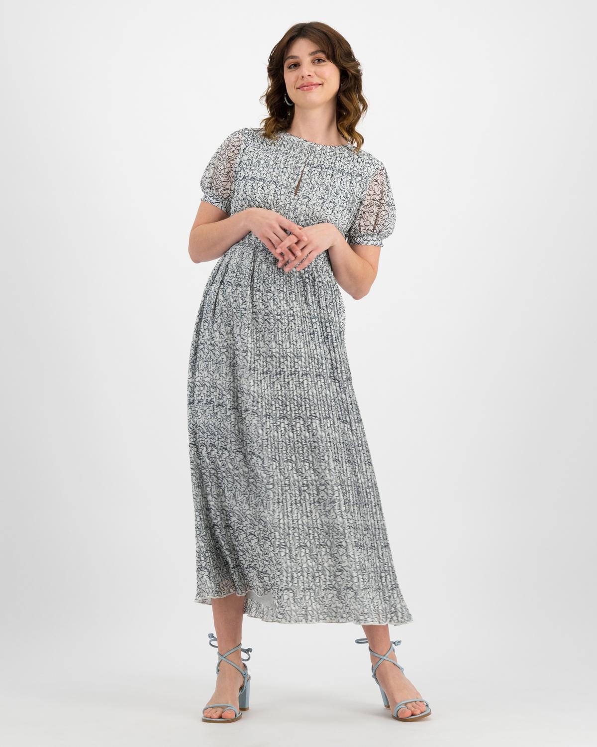 Khloe Fit and Flare Occasion Dress -  milk