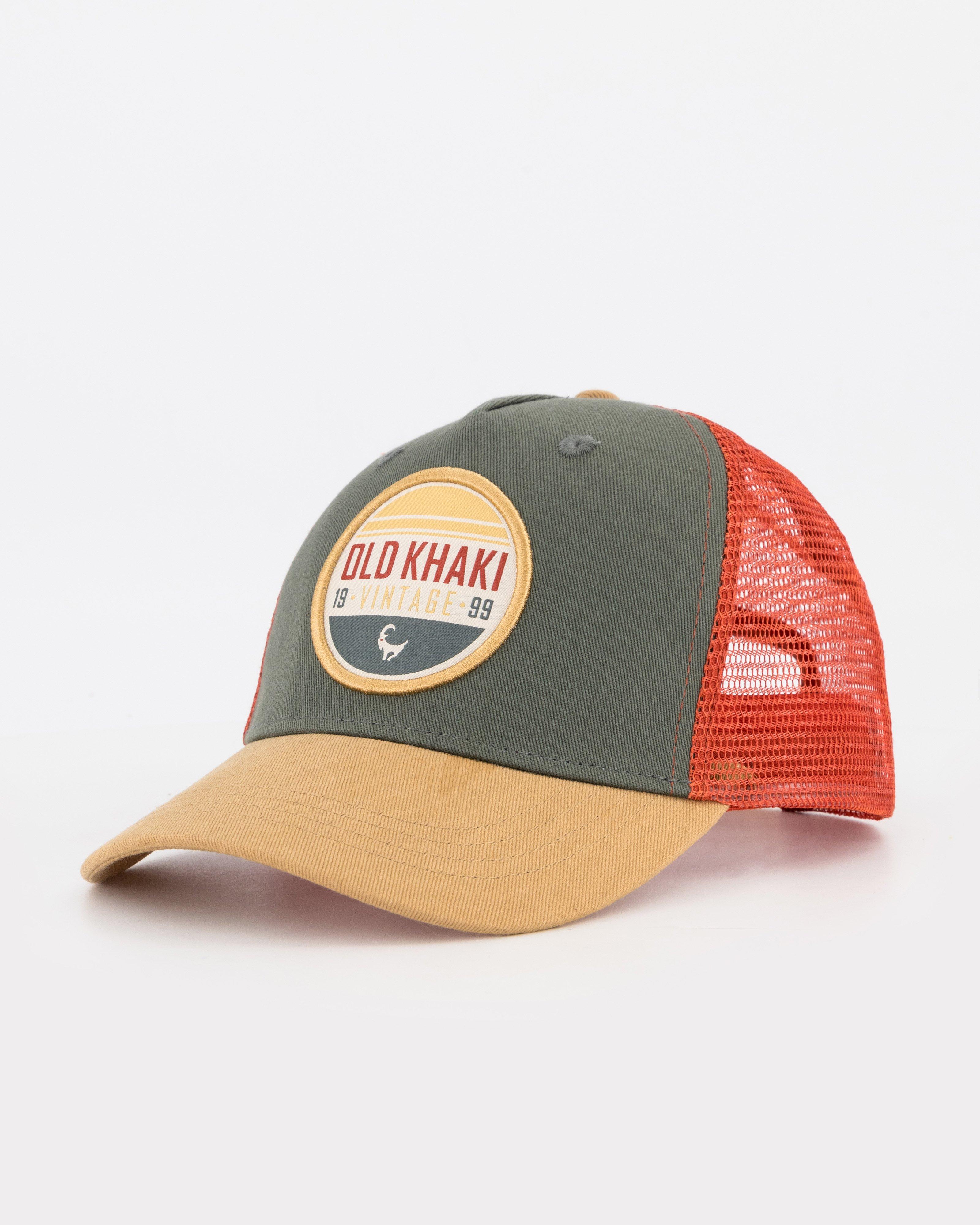 Men’s Griffin Retro Badge Trucker Cap -  Orange