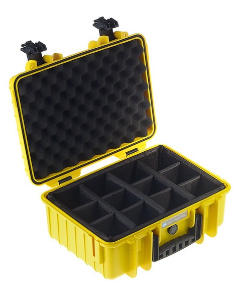 B&W International Type 4000 Outdoor Hard Case with Padded Dividers -  yellow