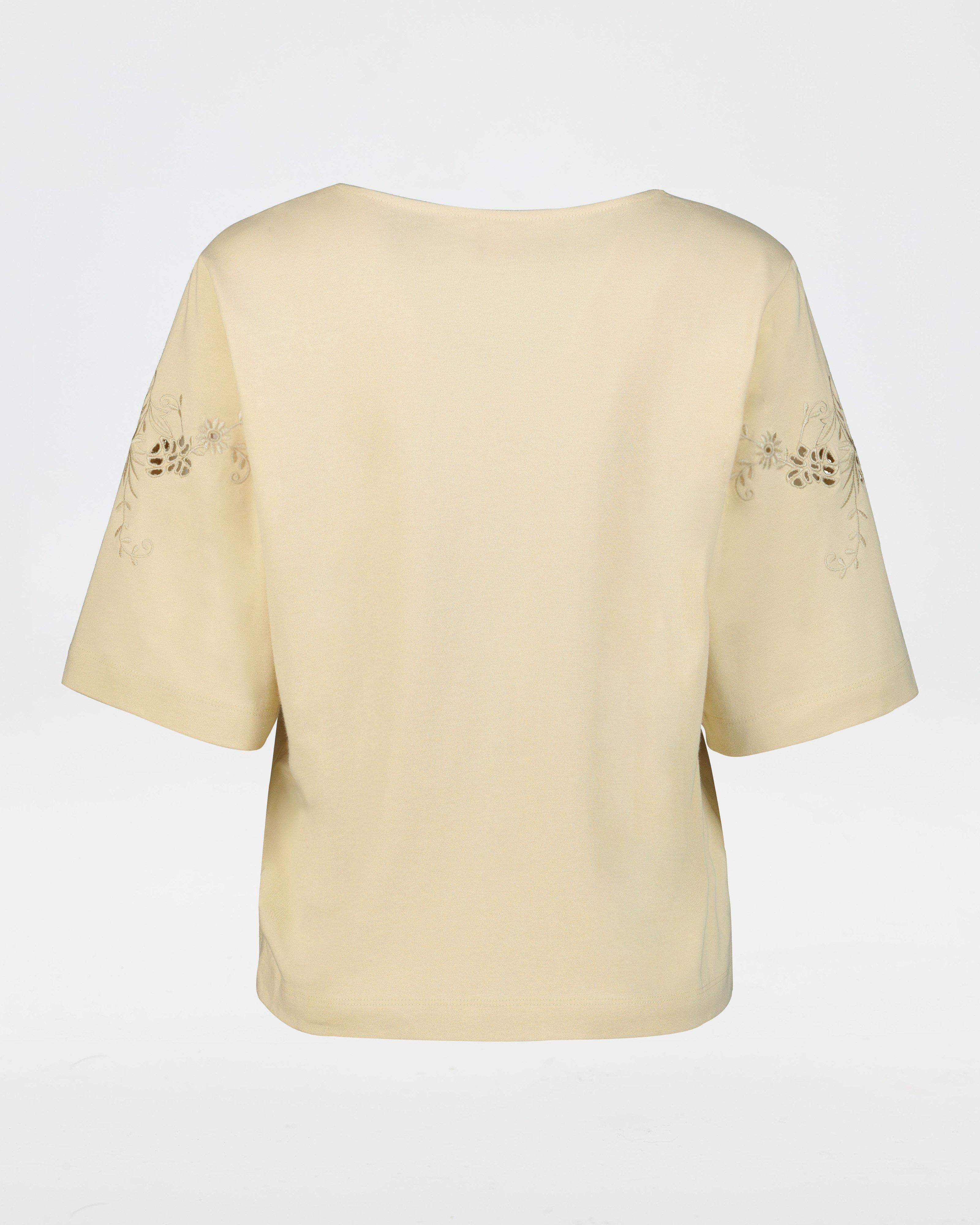 Rare Earth Women's Hazel Embroidered T-shirt -  Stone