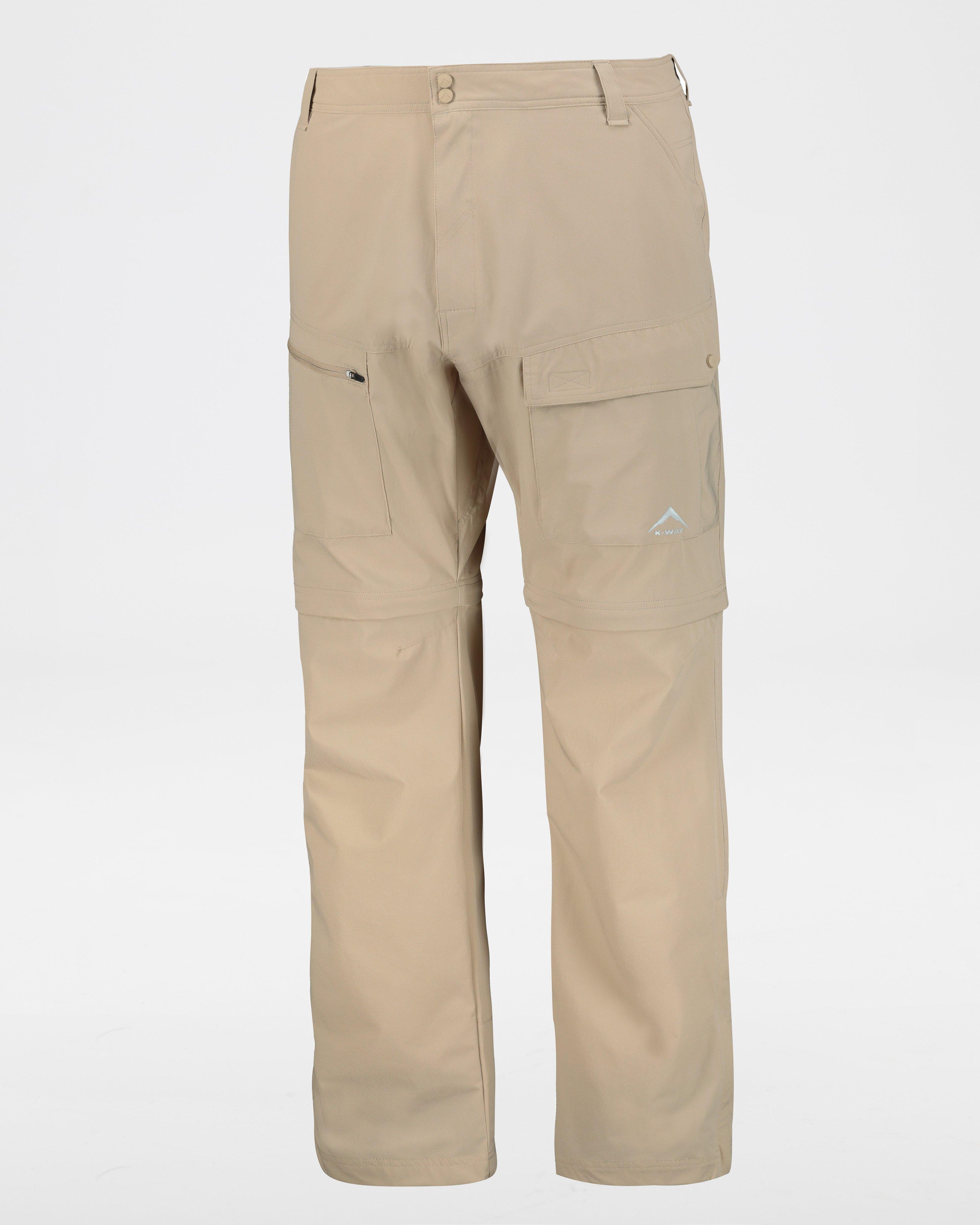 K-Way Men's Albatross Tech  Zip-off Pants -  Driftwood