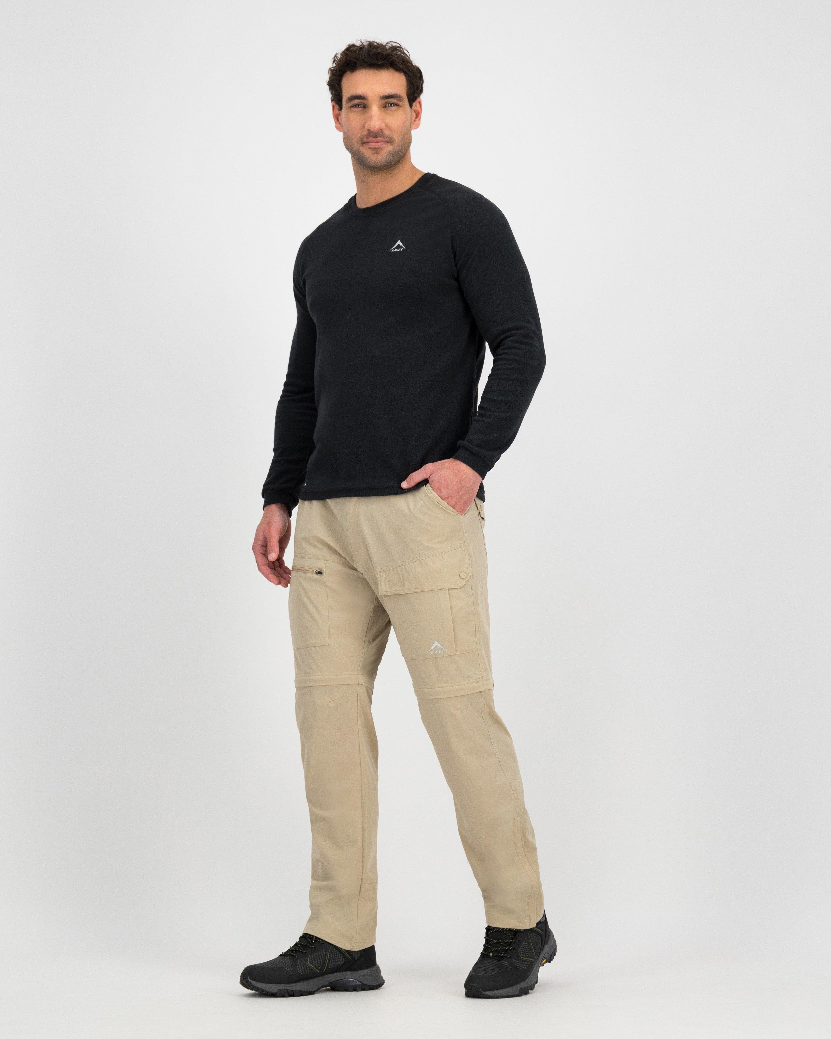 K-Way Men's Albatross Tech  Zip-off Pants -  Driftwood