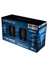 Volkano Gemini BT speaker pair and 10000mAh powerbank bundle -  black