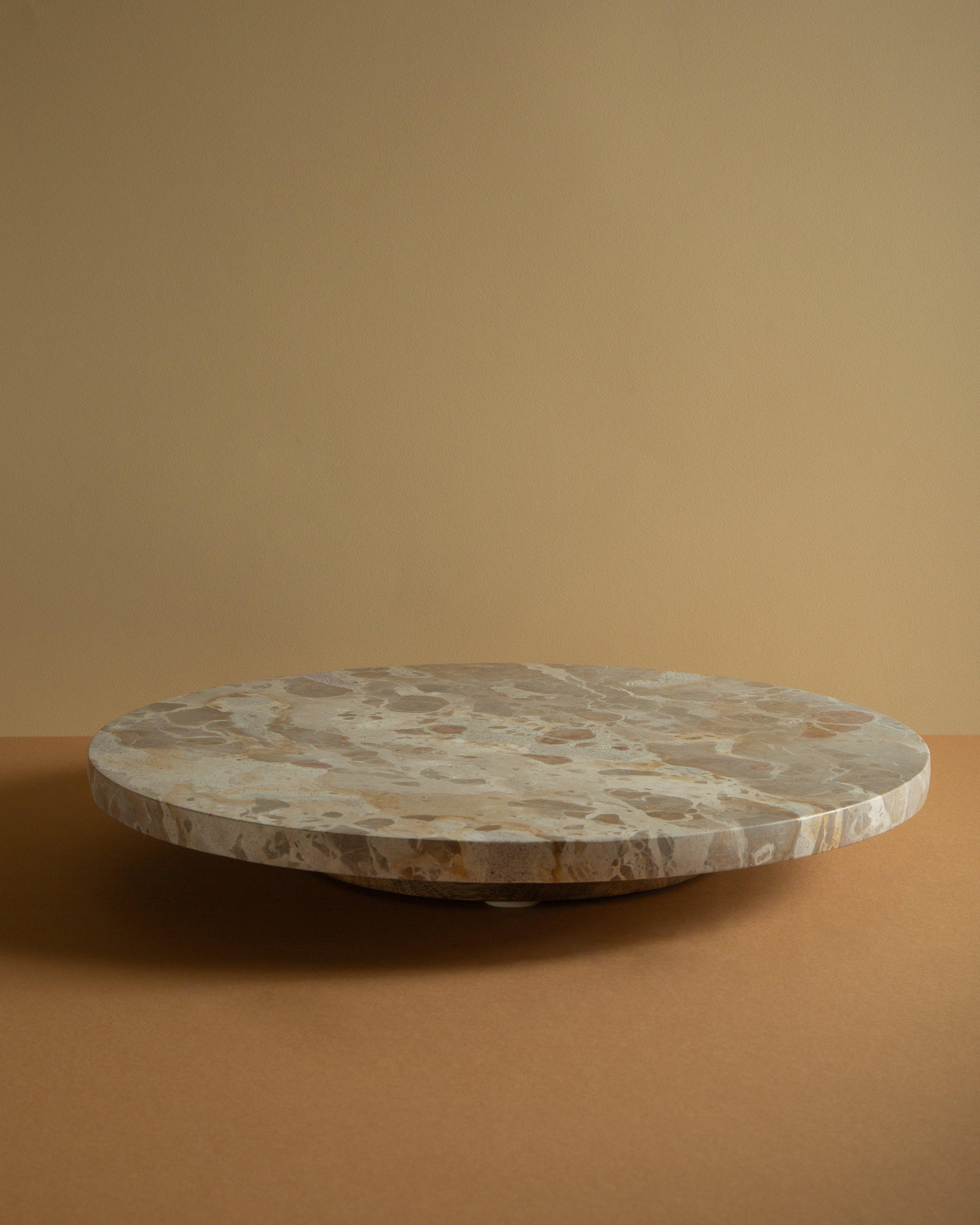 Marble Lazy Susan -  Taupe