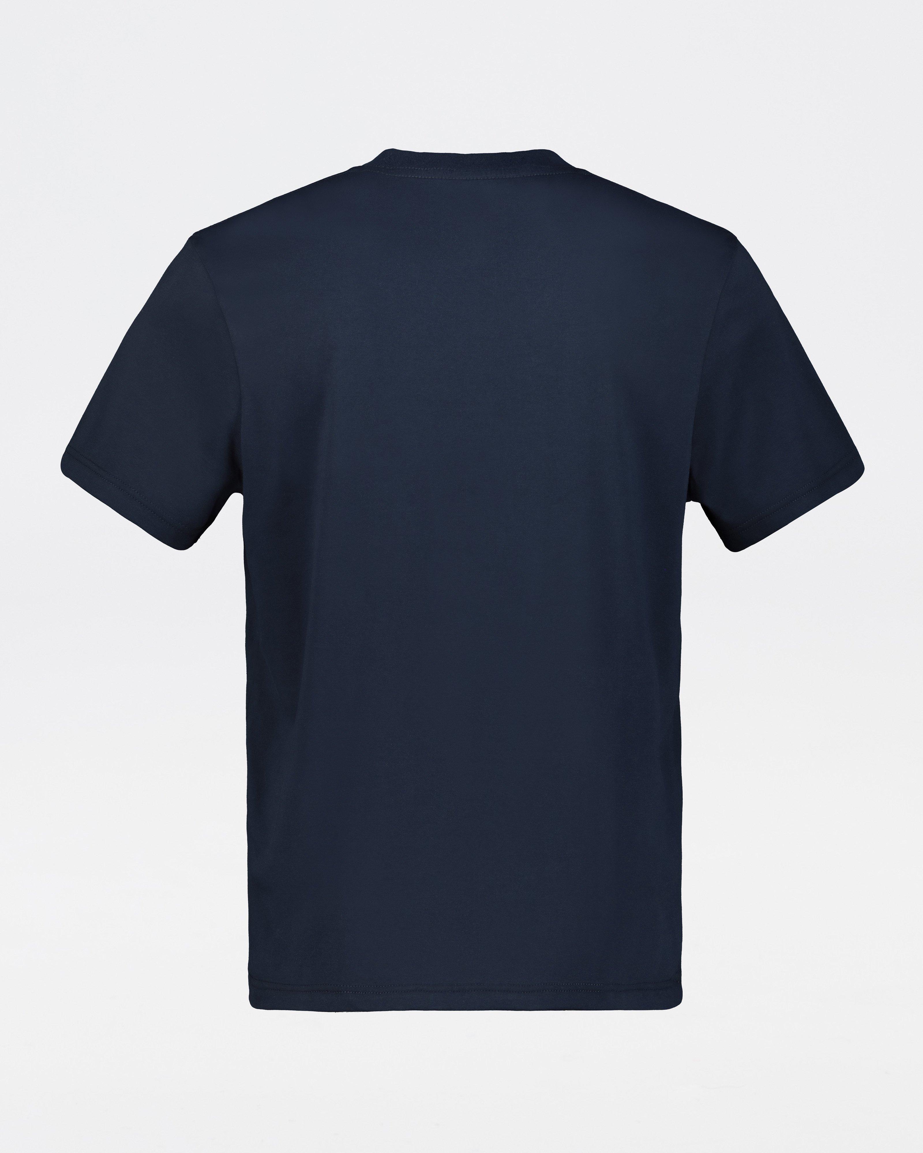 K-Way Elements Men's V-neck Cotton T-shirt -  Navy