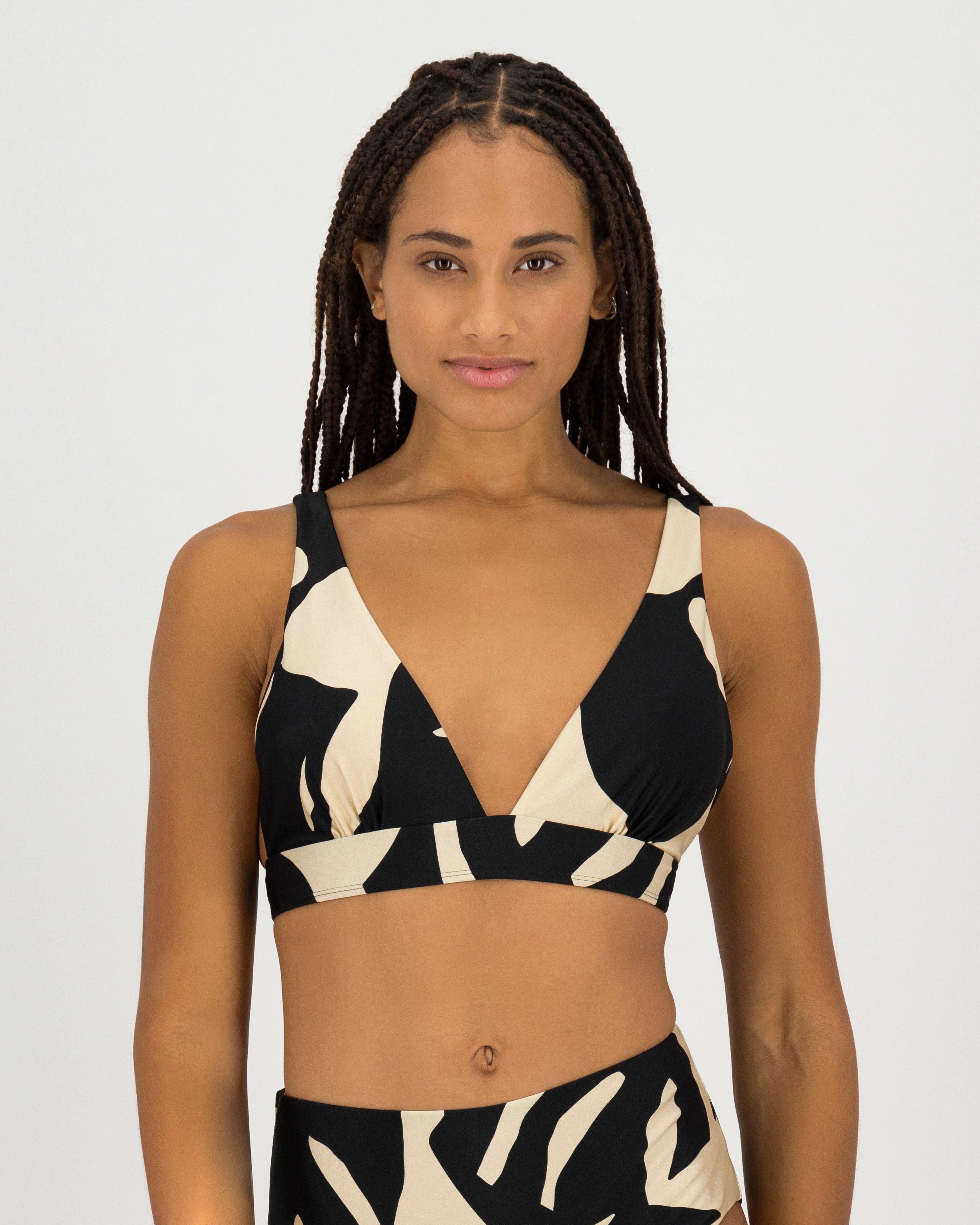 Nani Printed Bikini Top -  Gold