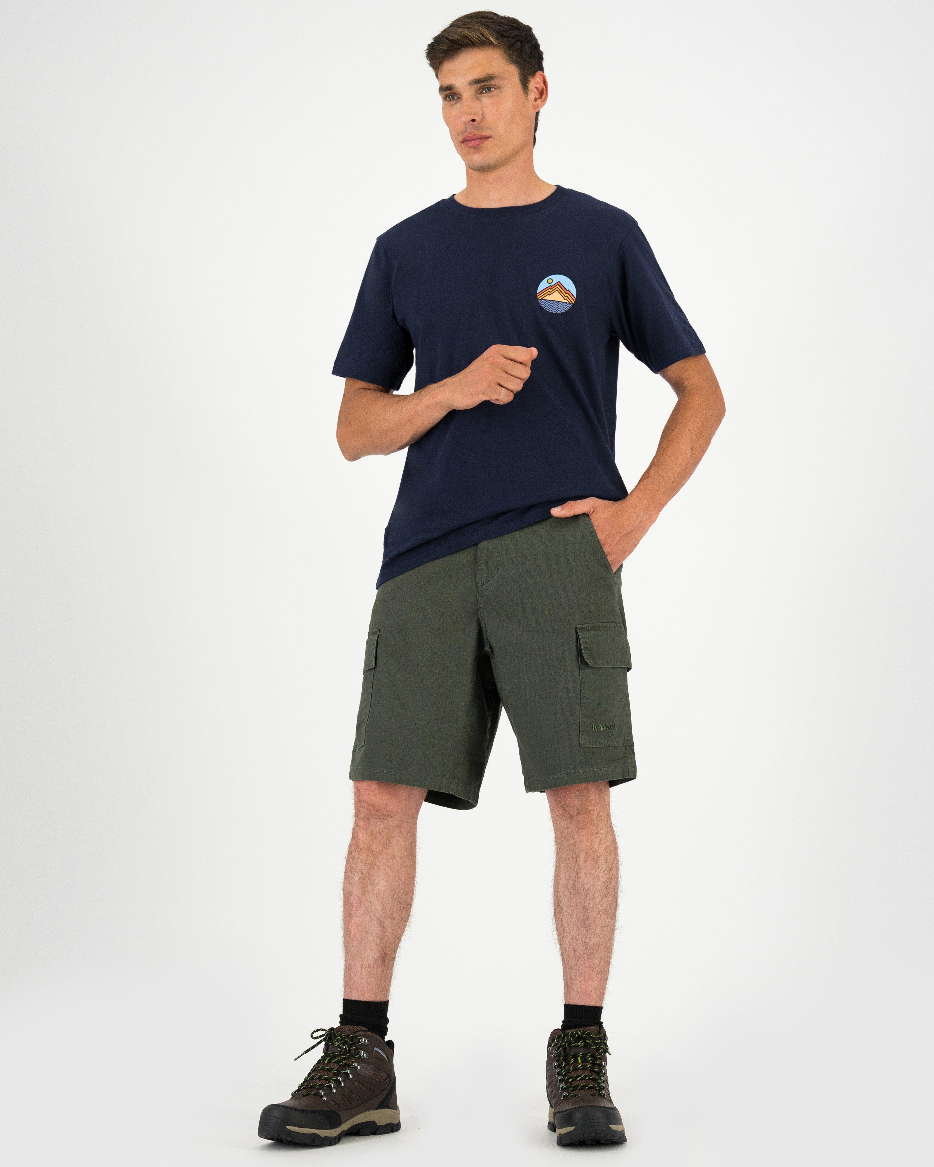 K-Way Elements Men's Reggie Pull-on Cargo Shorts -  Olive