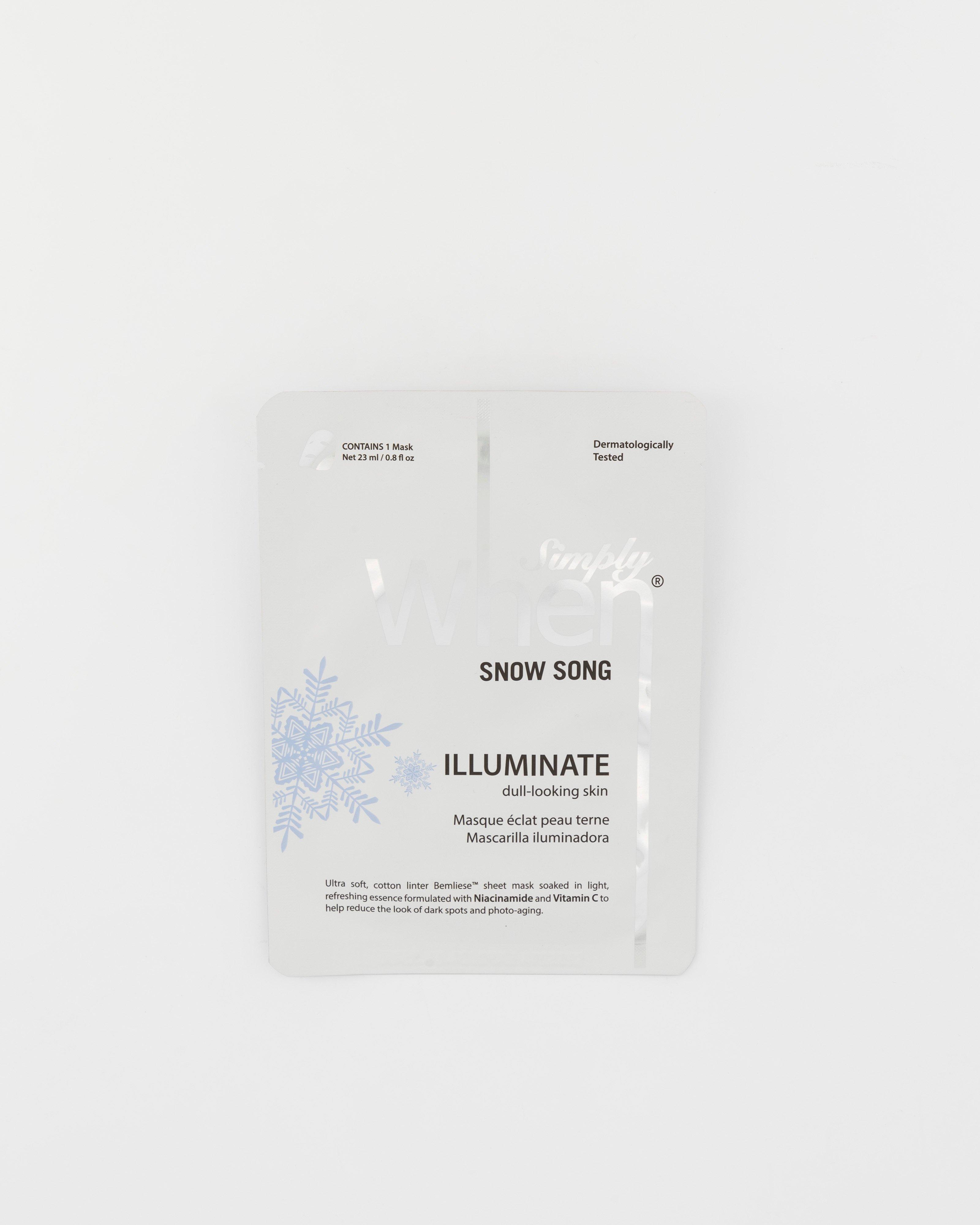 Simply When Snow Song Brighten Sheet Mask -  White