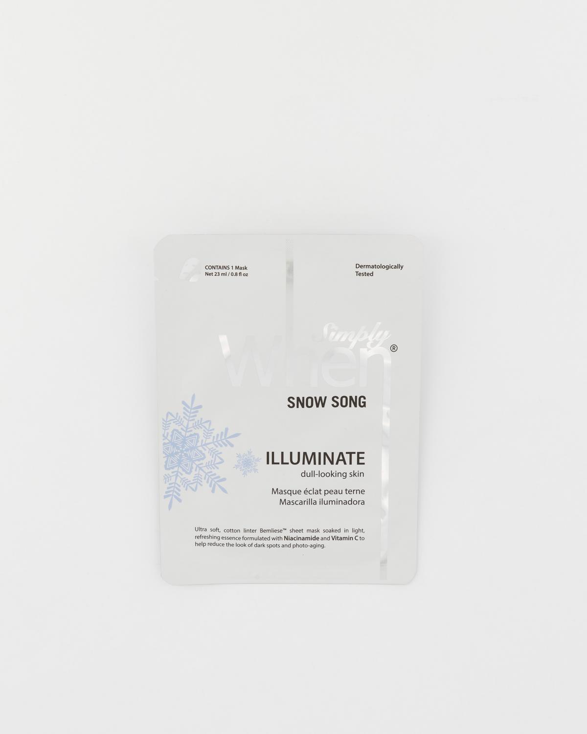 Simply When Snow Song Brighten Sheet Mask -  White