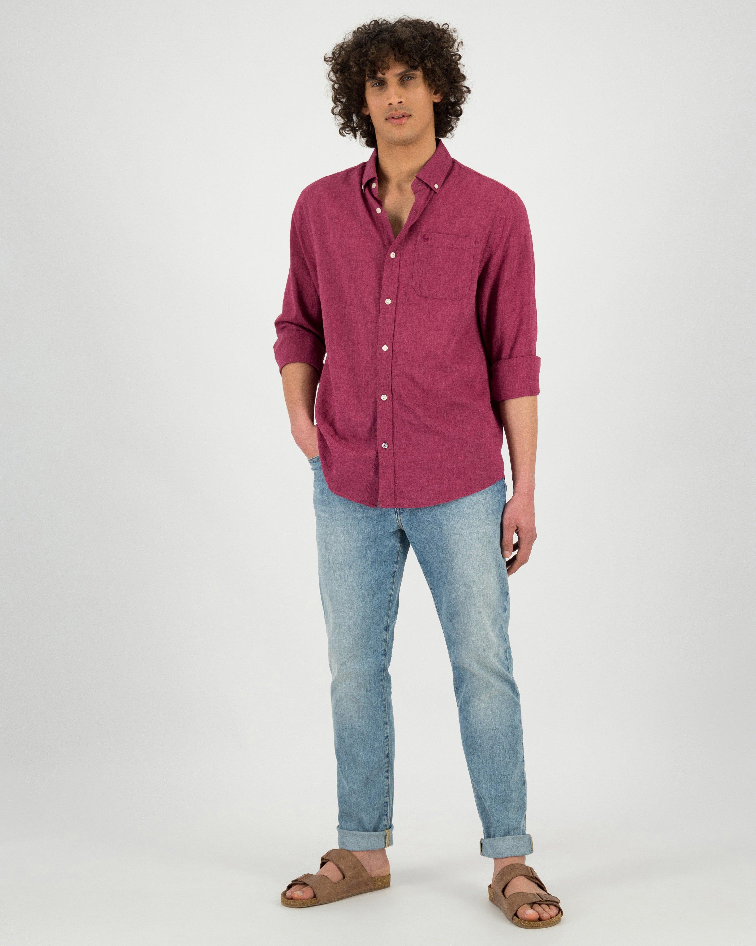 Men's Presley Regular Fit Shirt -  Berry