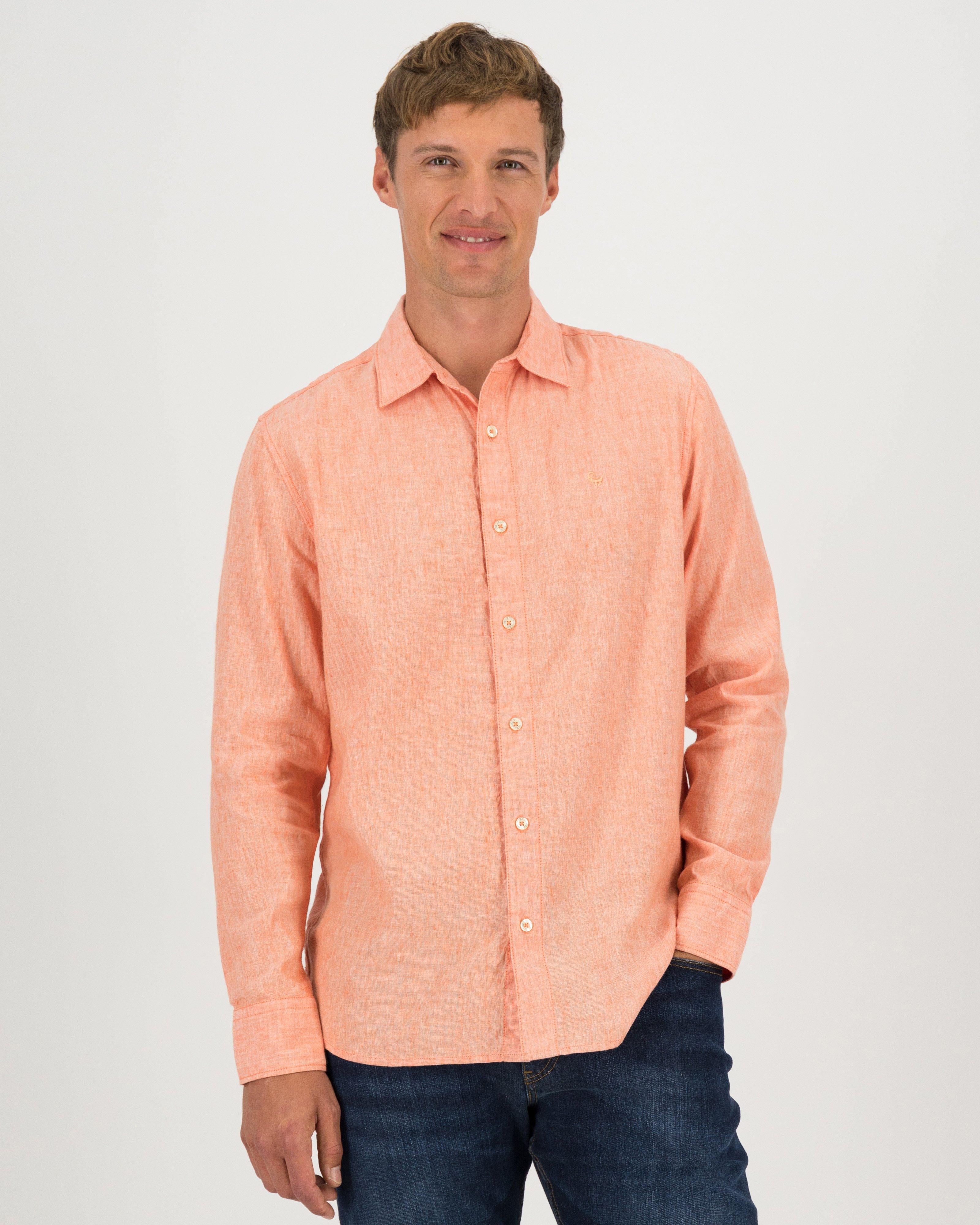 Men's Presley Regular Fit Shirt -  Orange