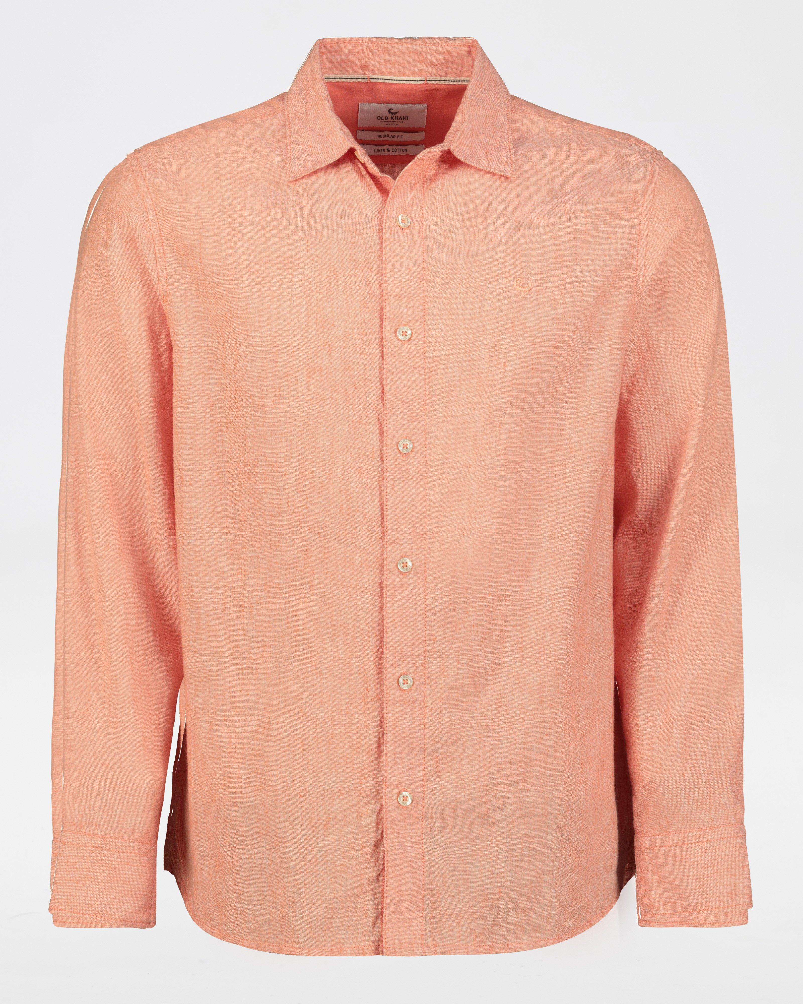 Men's Presley Regular Fit Shirt -  Orange