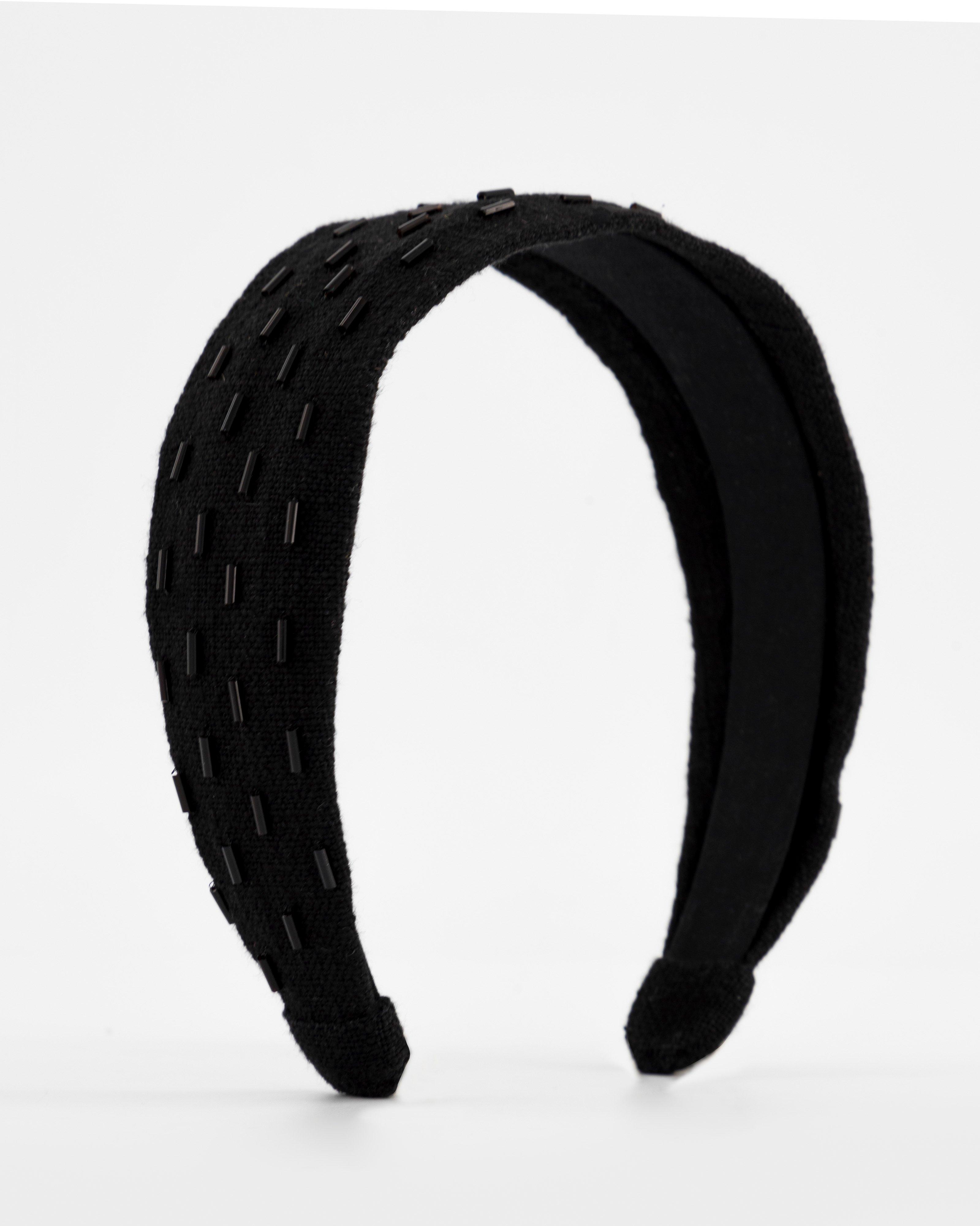 Larda Beaded Aliceband -  Black