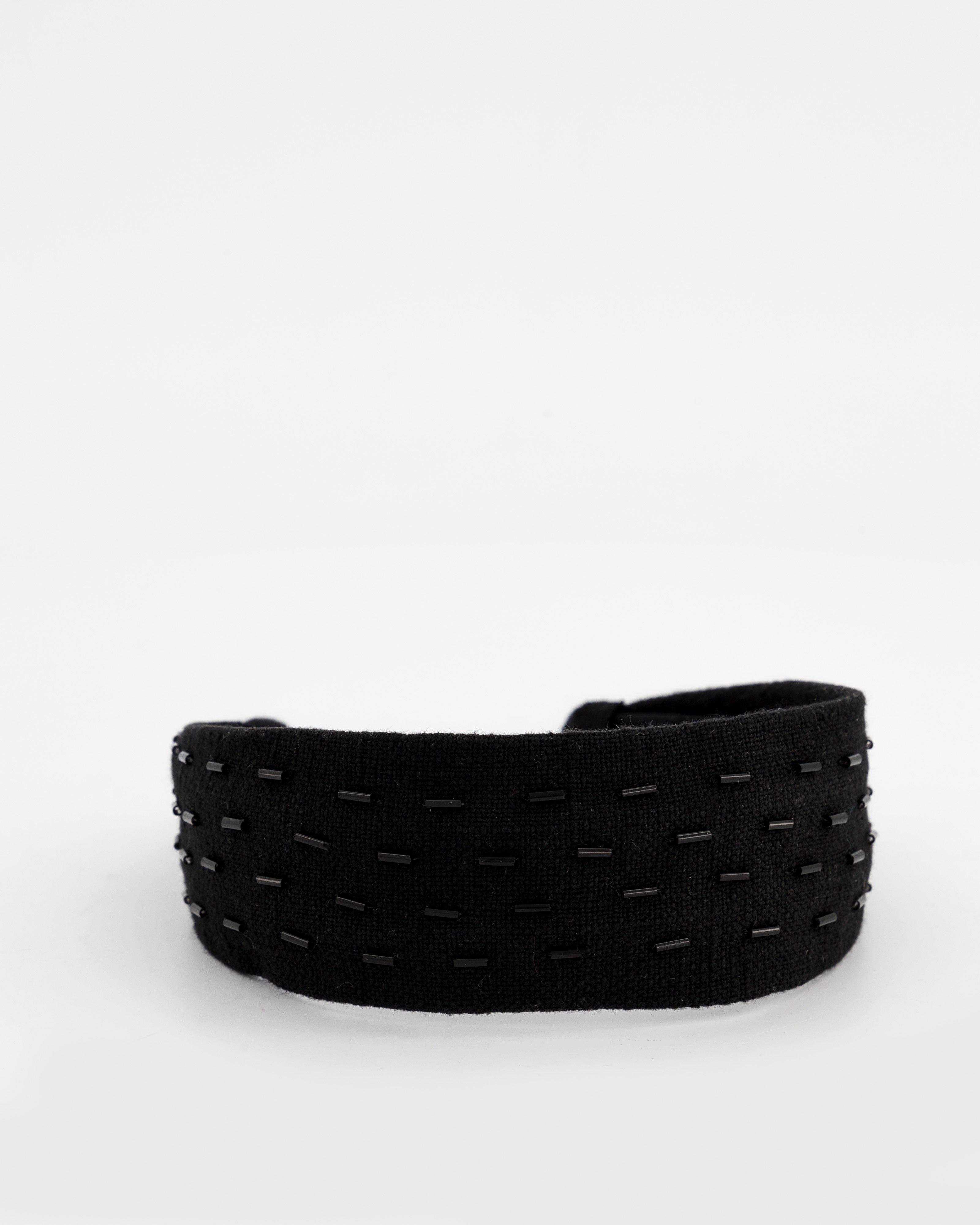 Larda Beaded Aliceband -  Black