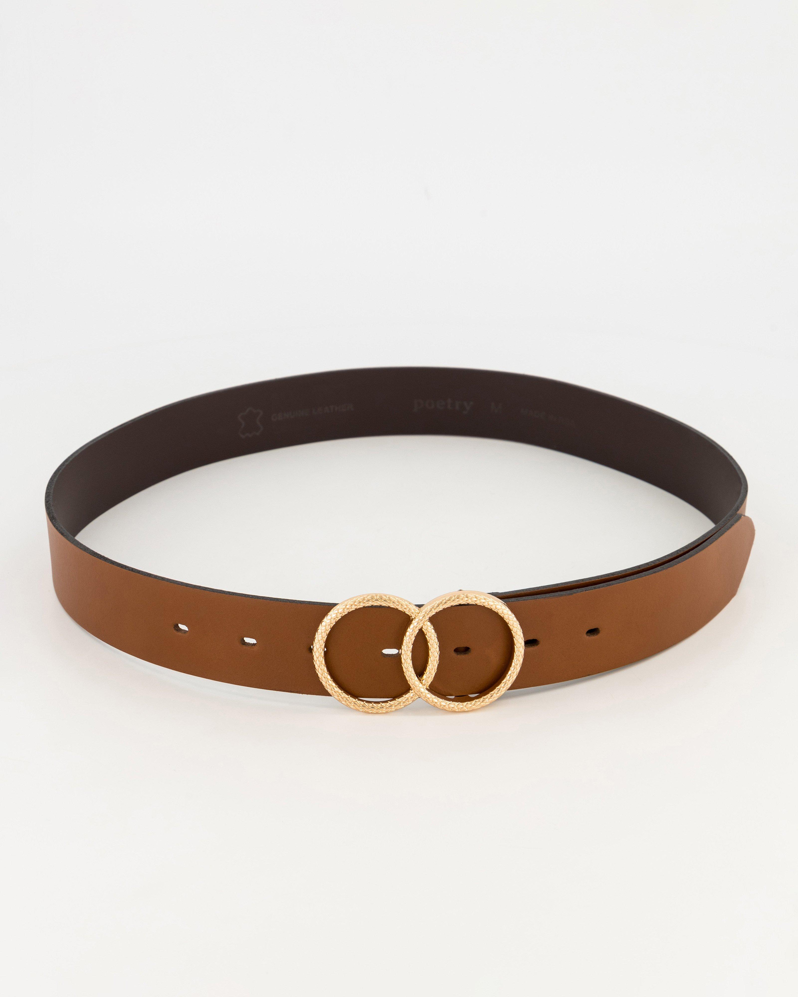 Kimberley Double Loop Jeans Belt -  Tan