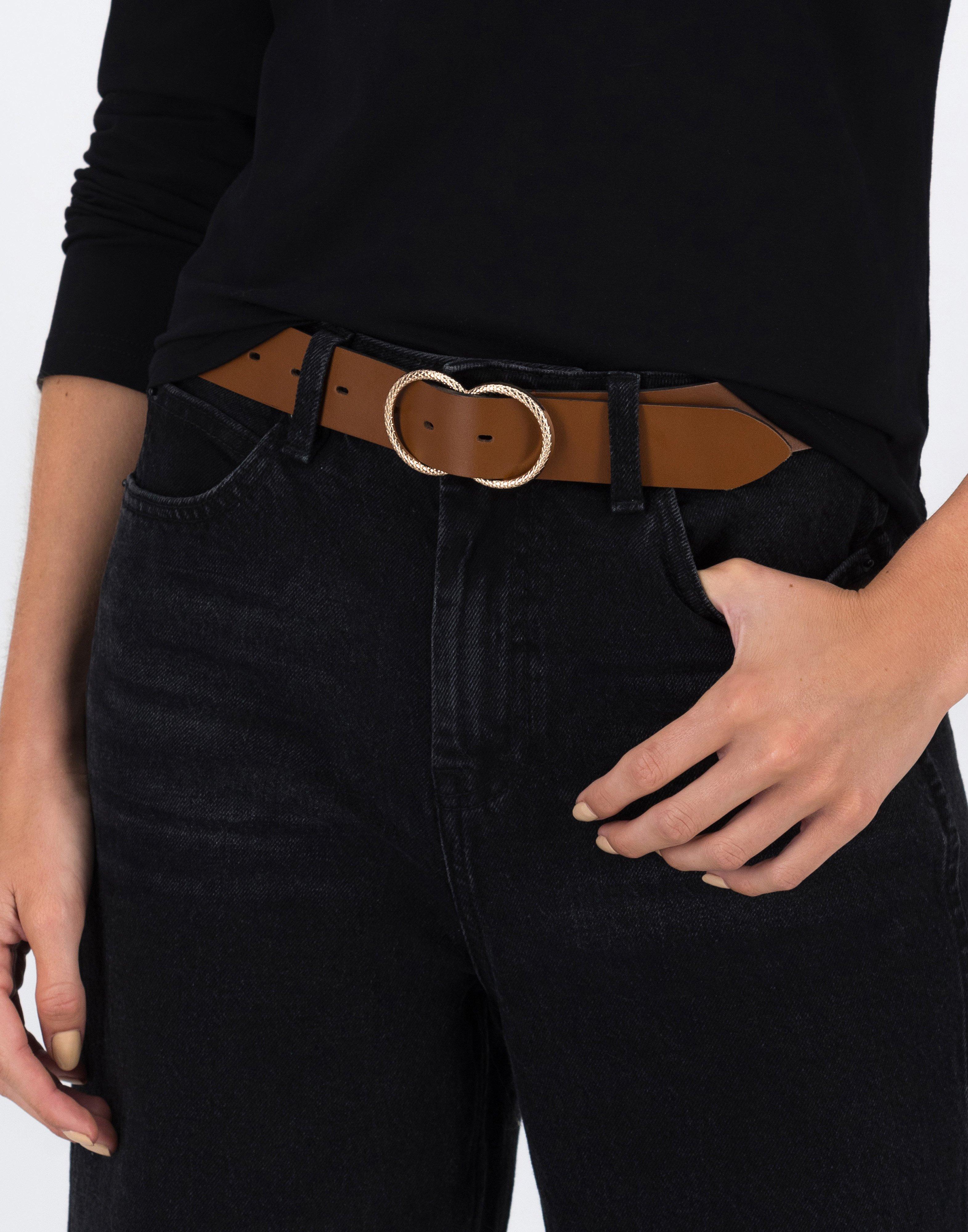 Kimberley Double Loop Jeans Belt -  Tan