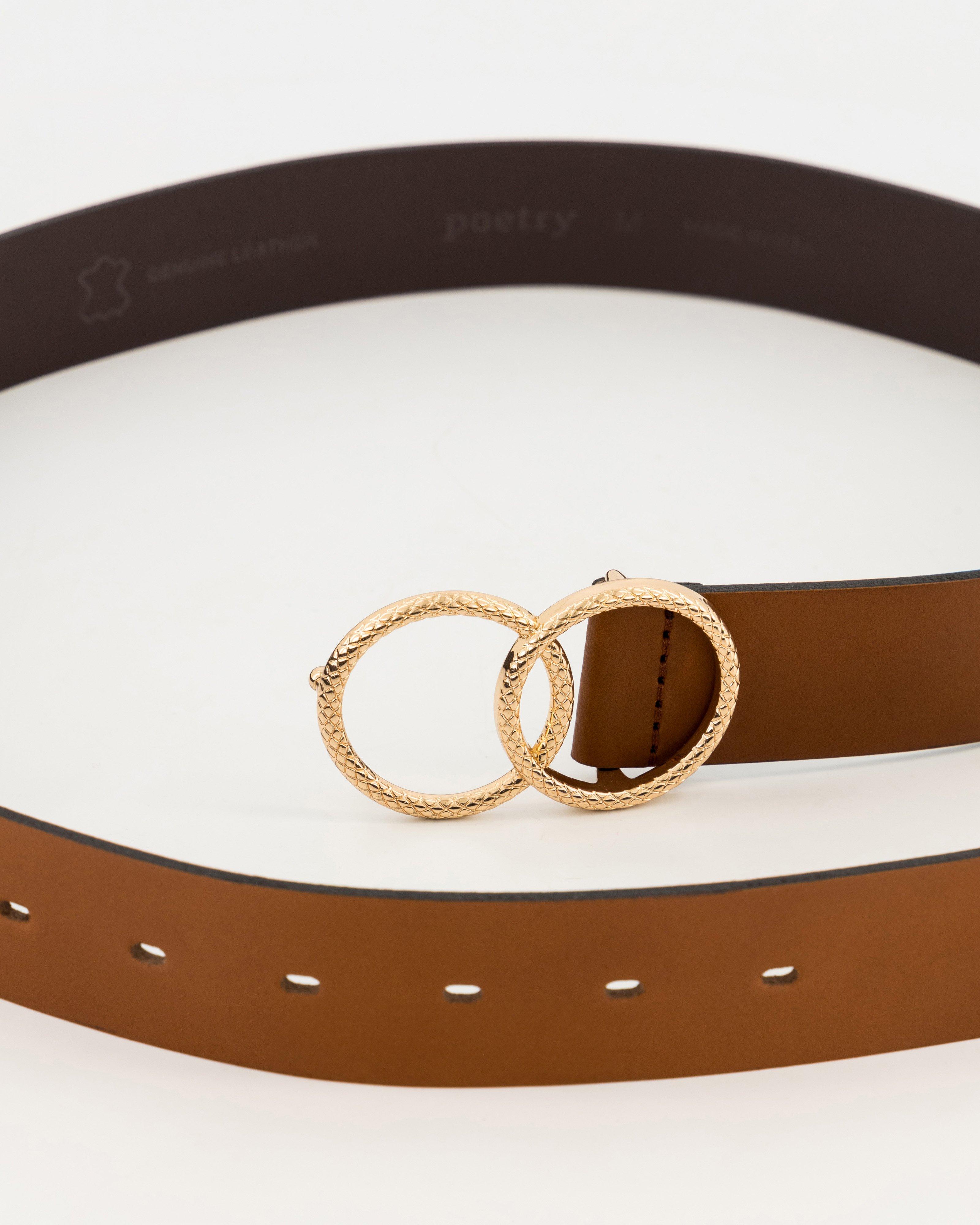 Kimberley Double Loop Jeans Belt -  Tan