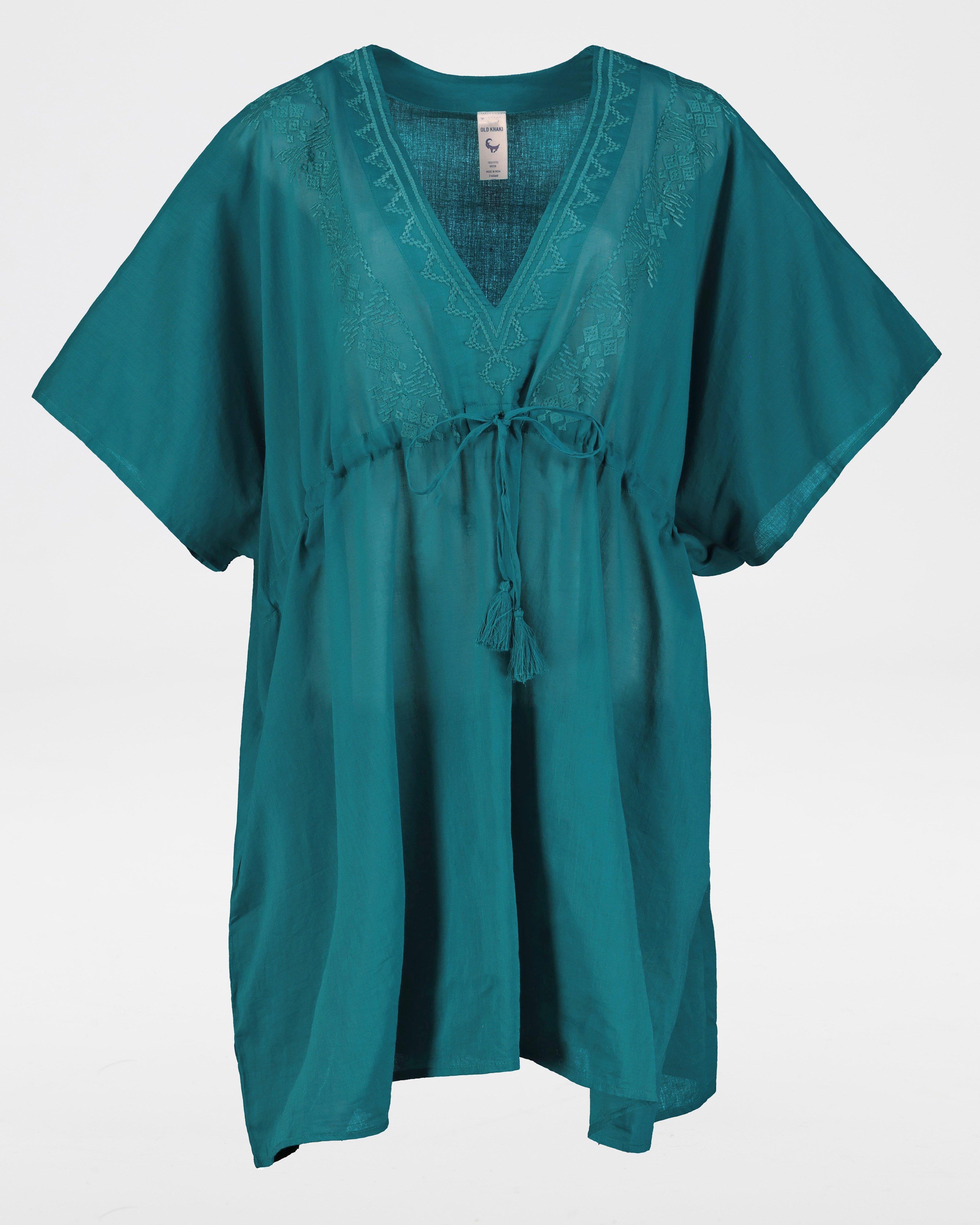 Women's Shani Embroidered Kimono -  Green