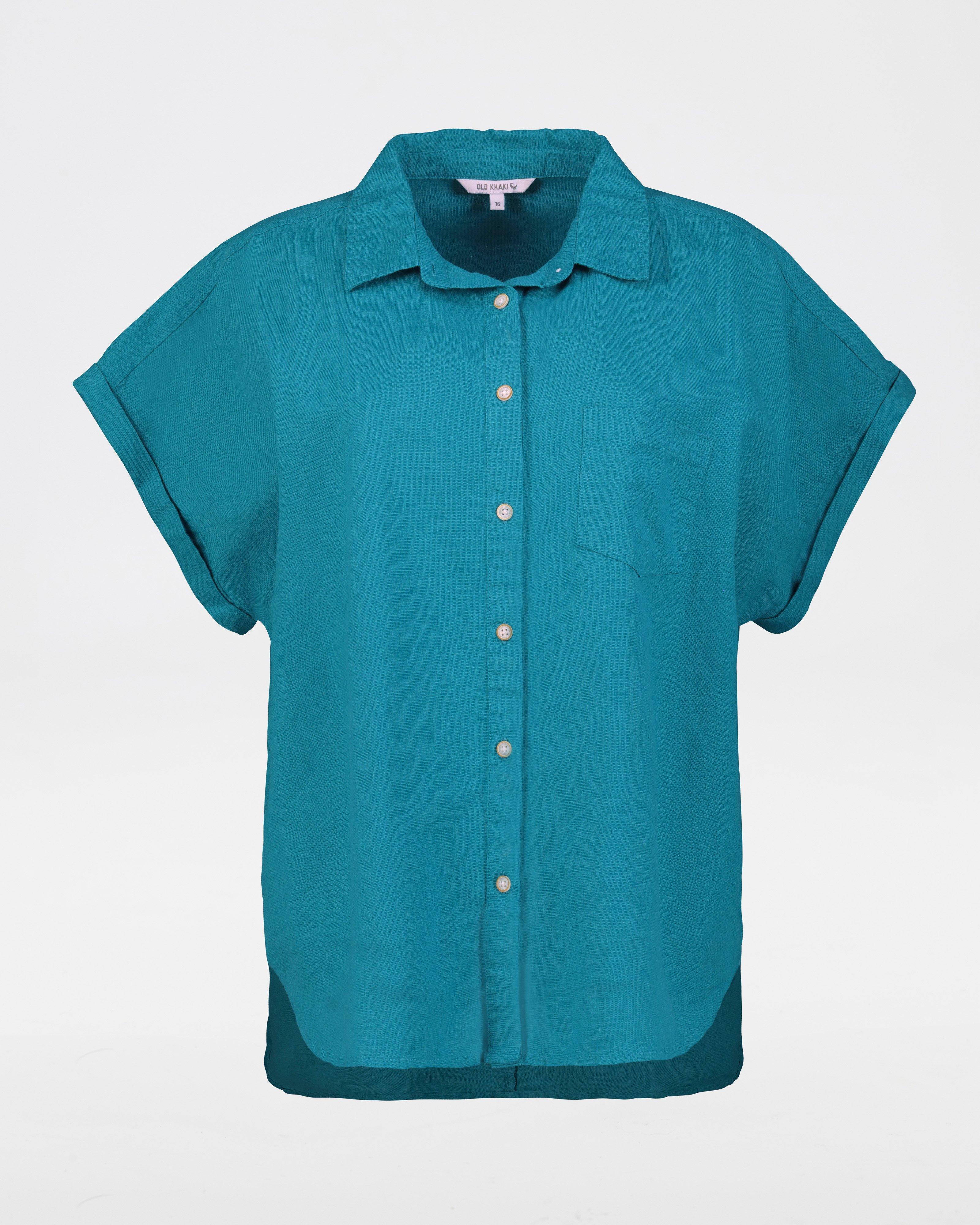 Women’s Keely Linen Shirt -  Teal