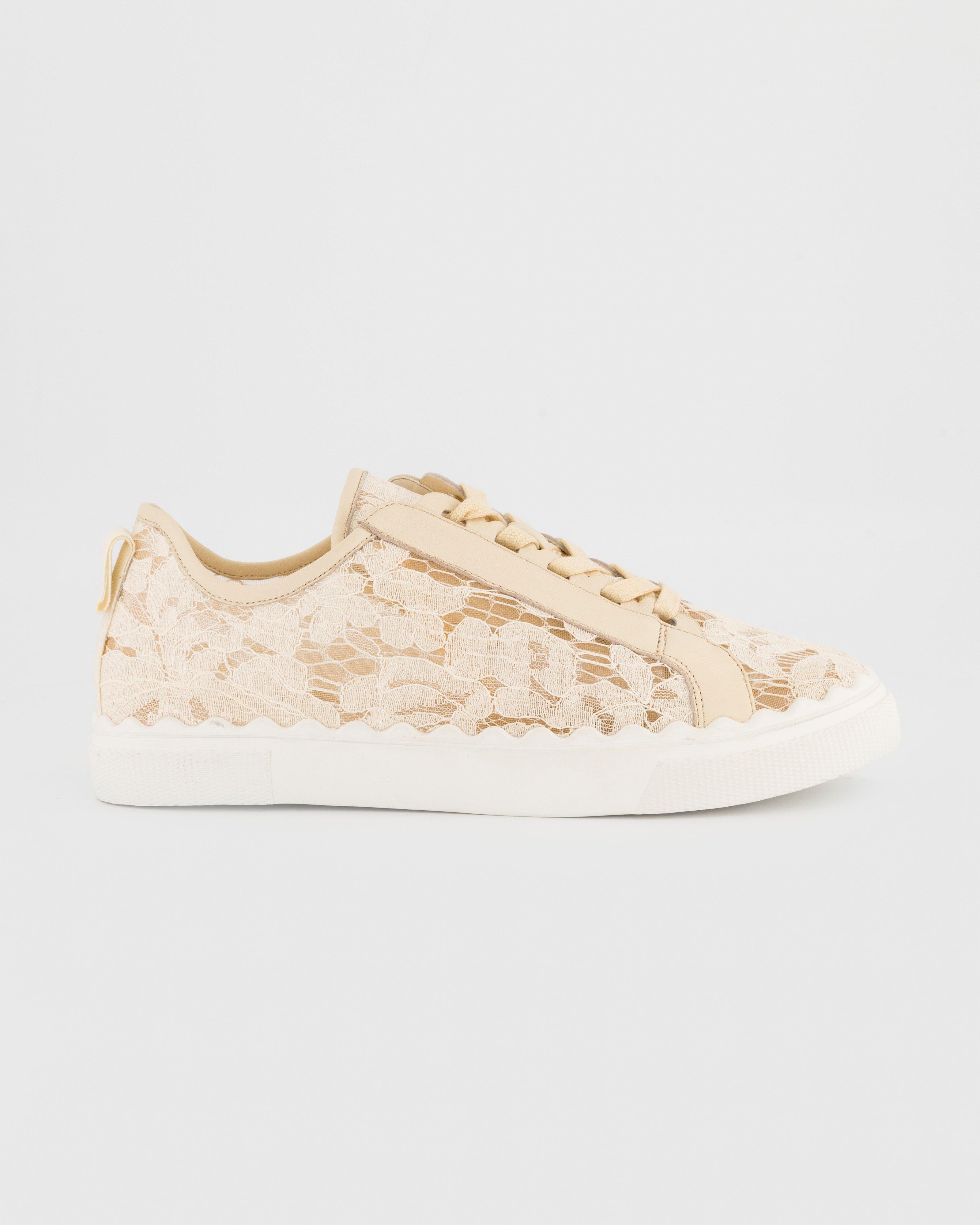 Quinn Lace Sneaker -  Cream