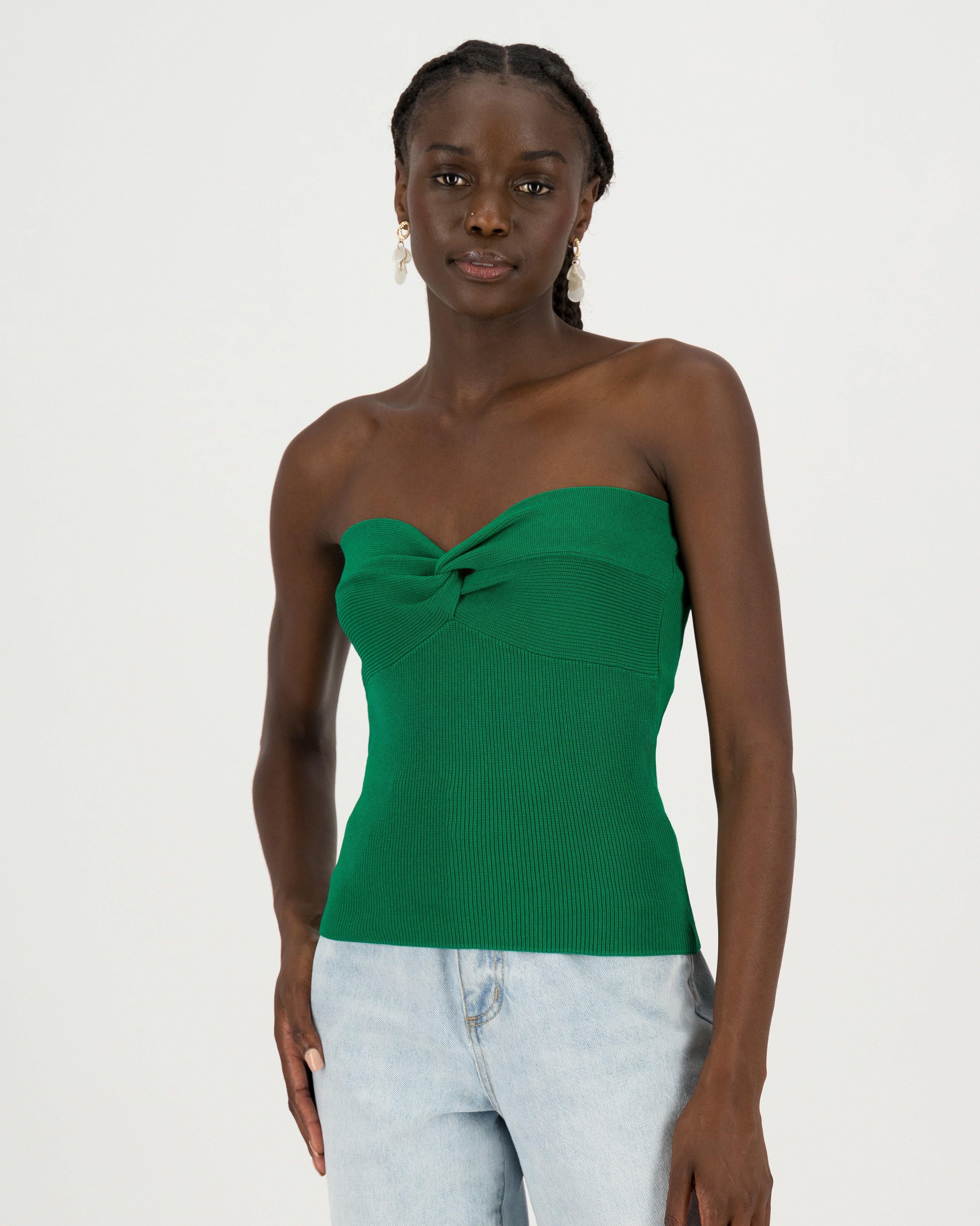 Sierra Strapless Top -  Summer Green