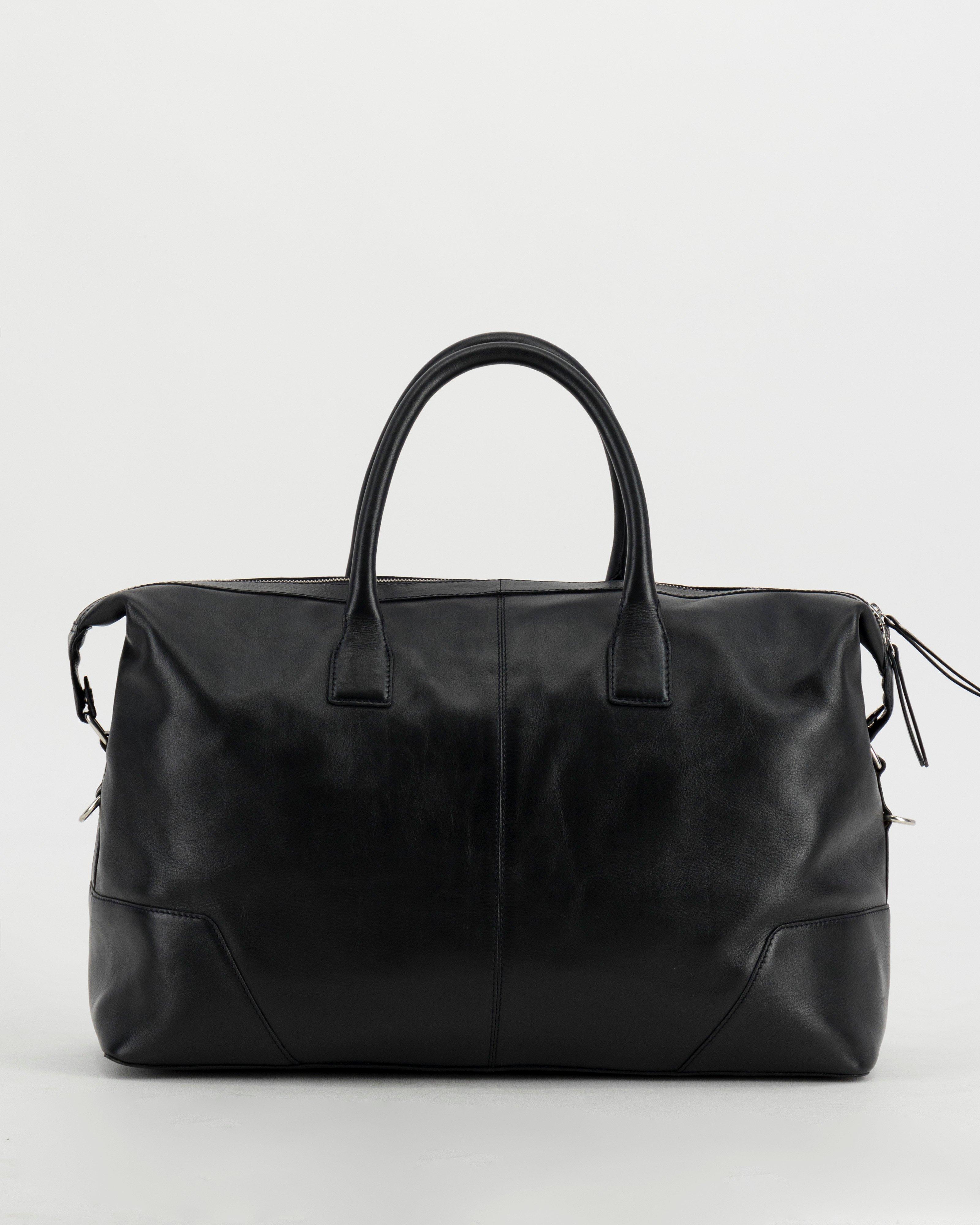 Ches Leather Weekender -  Black