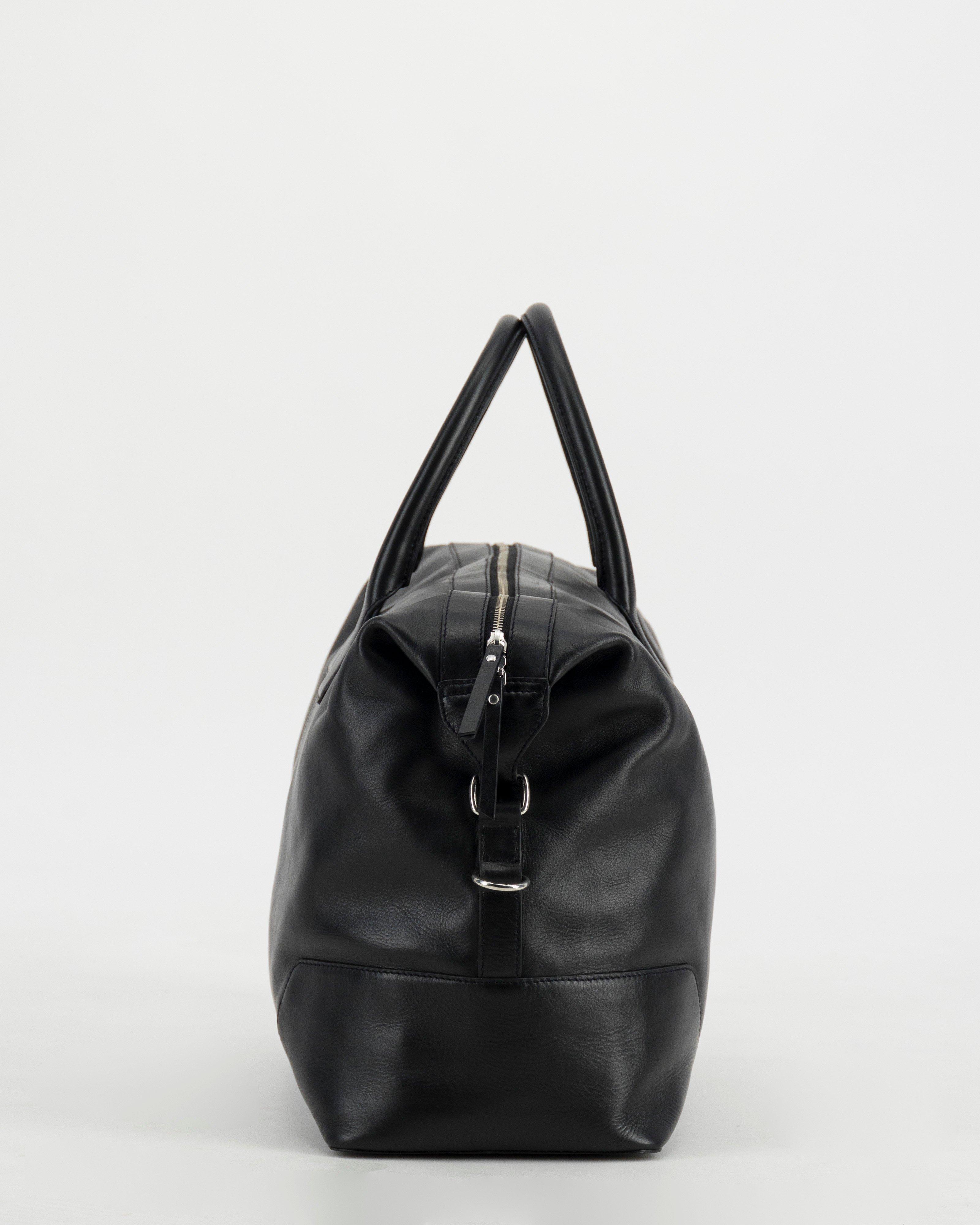 Ches Leather Weekender -  Black