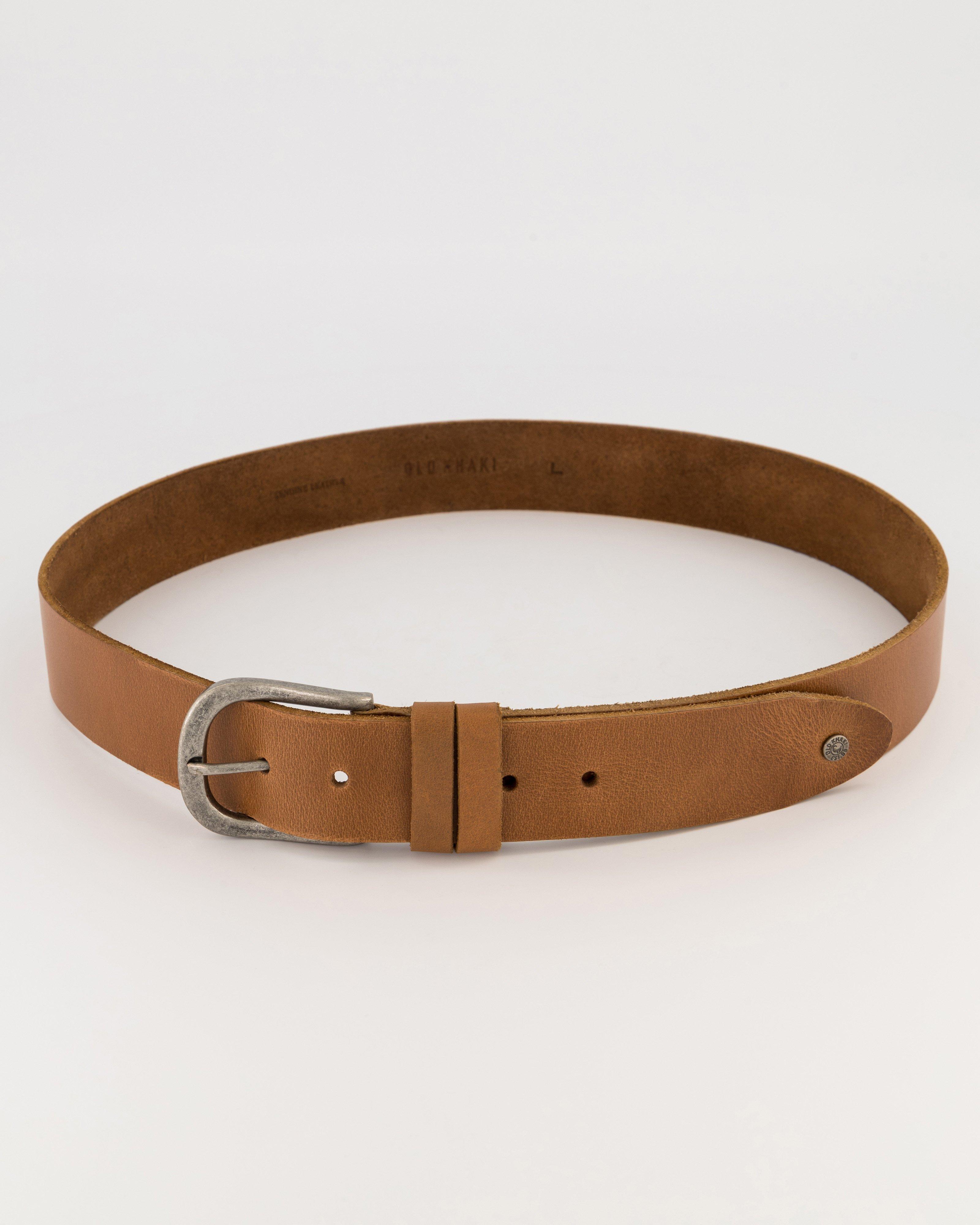 Men's Zev Formal Leather Belt -  Tan