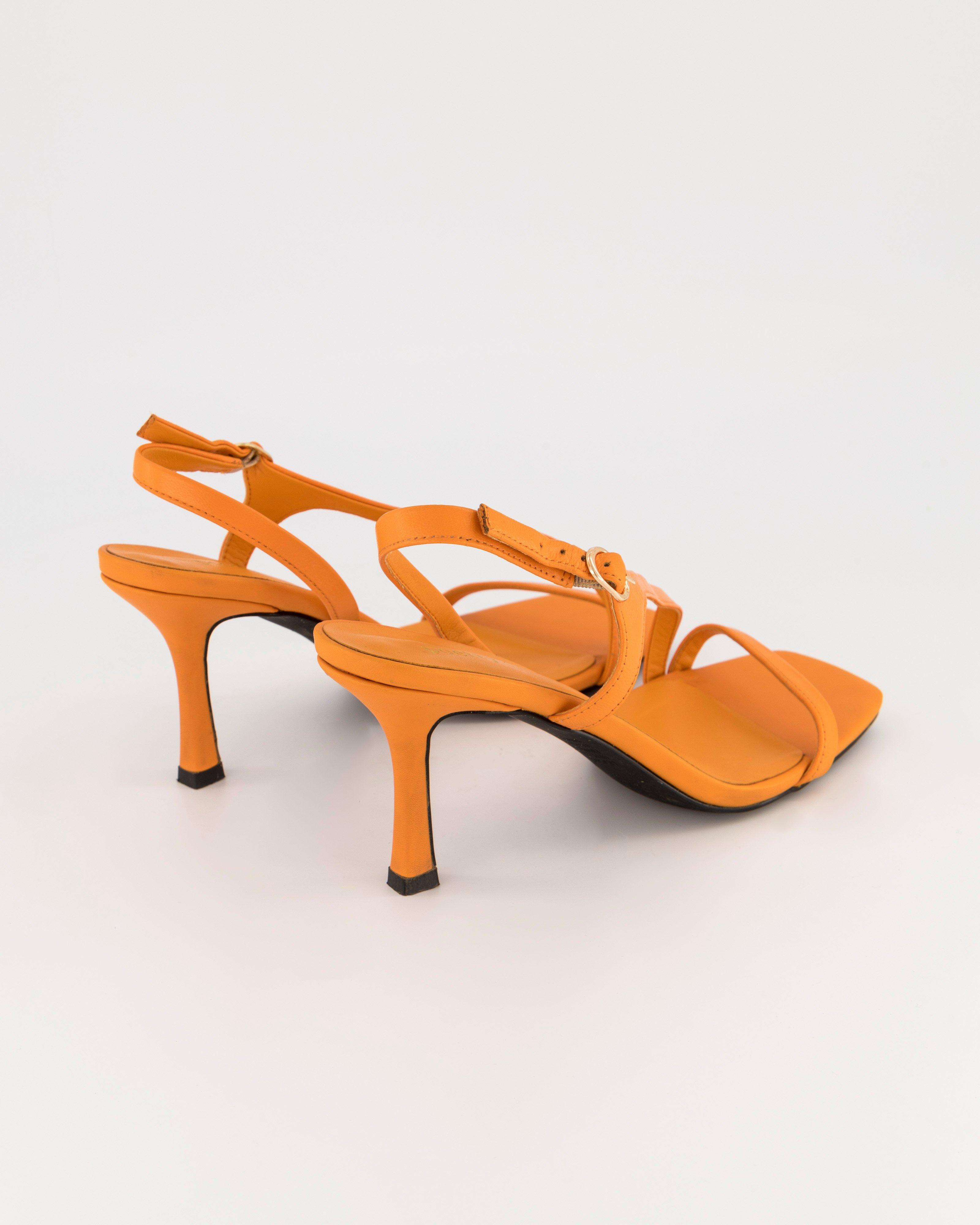 Orange and black heels best sale