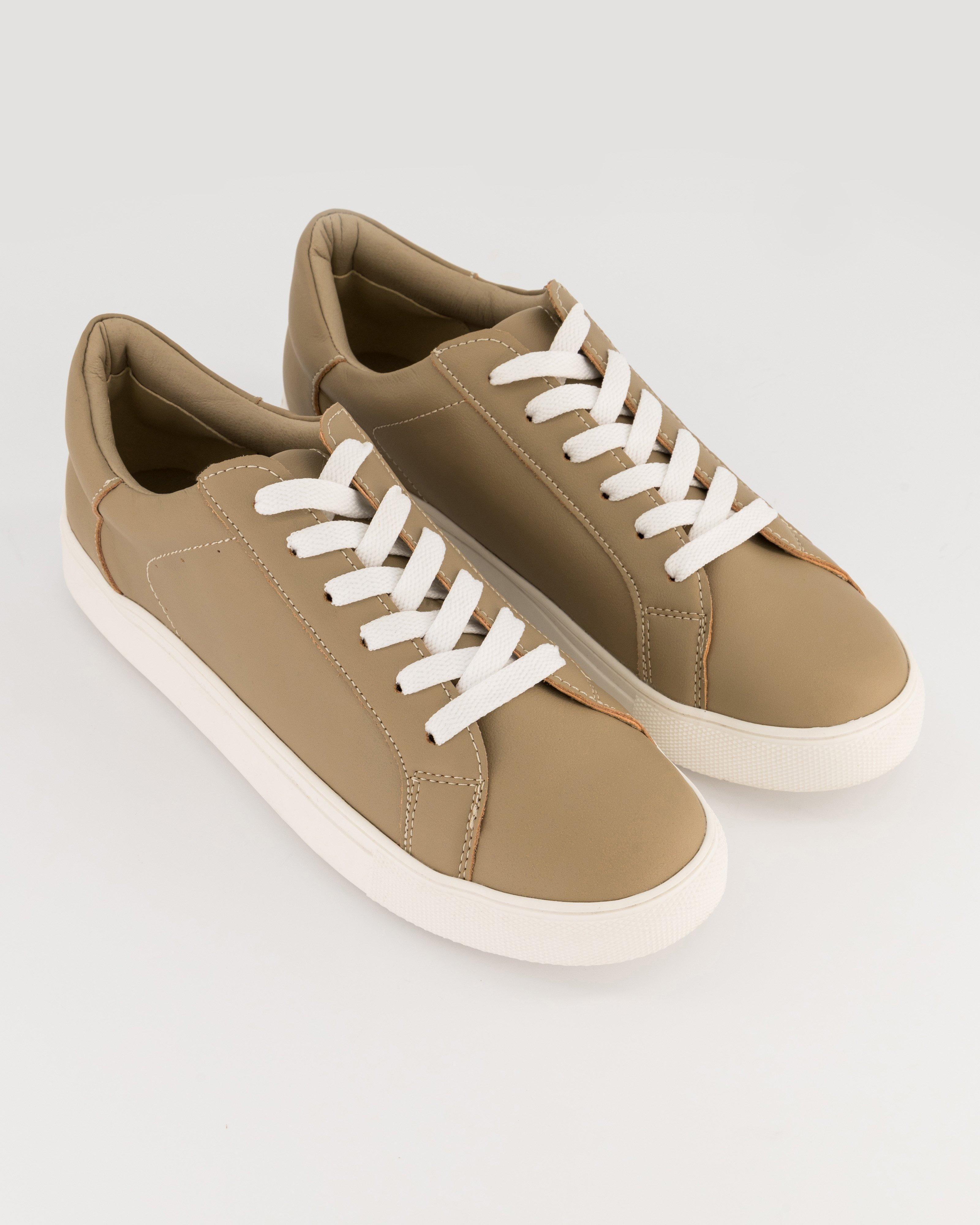 Women's Sansa Leather Sneaker -  Taupe