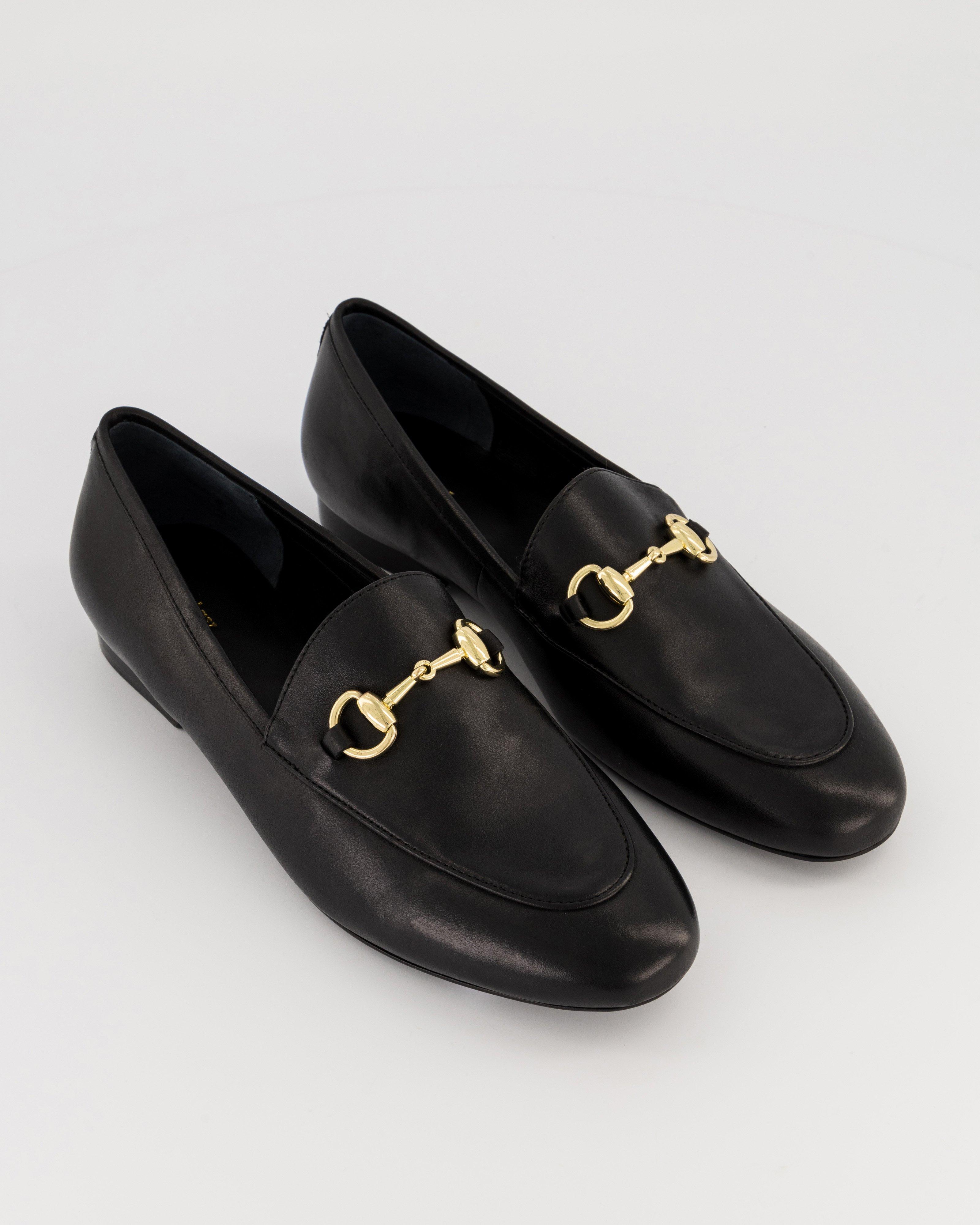 Mindy Leather Loafer -  Black