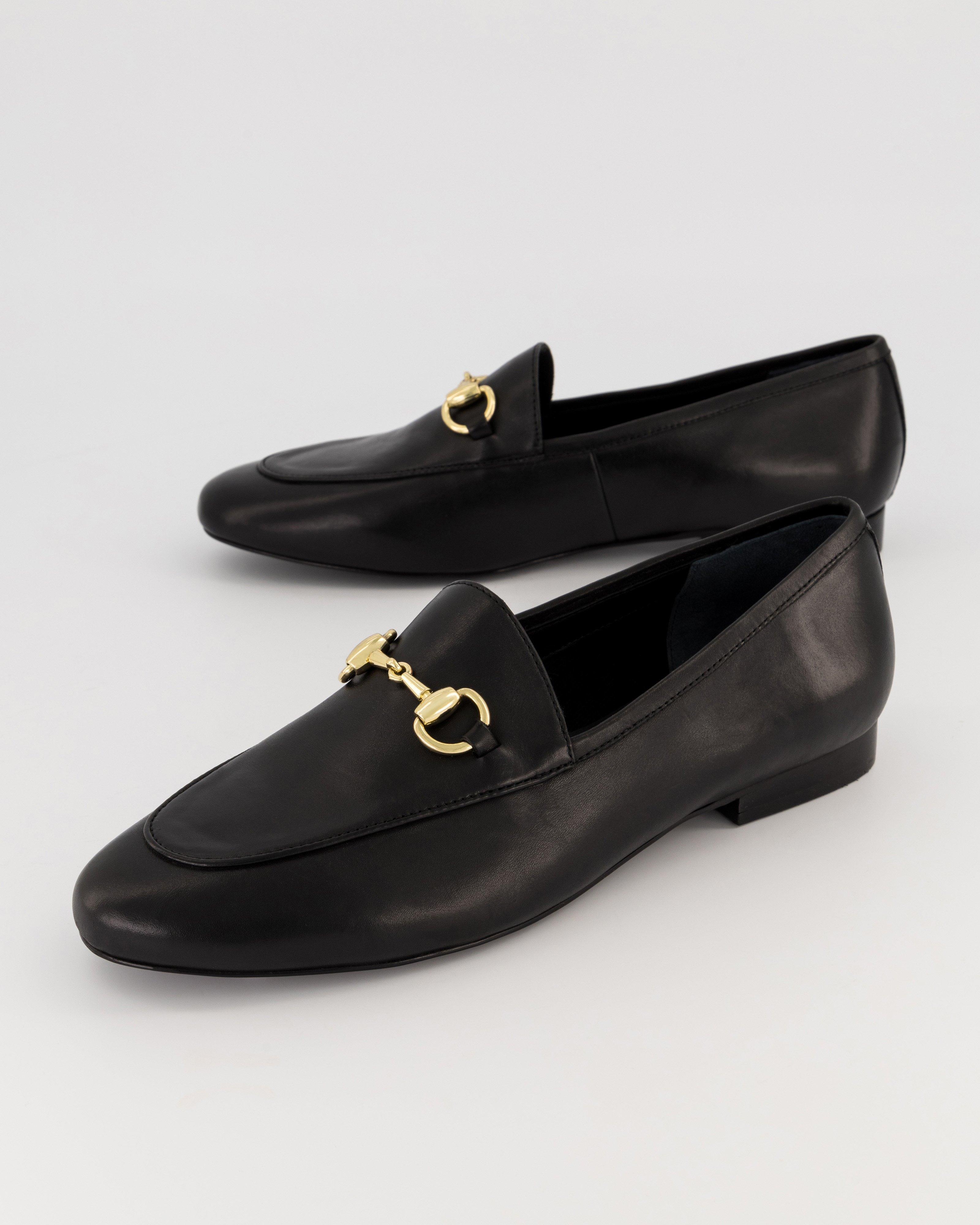 Mindy Leather Loafer -  Black