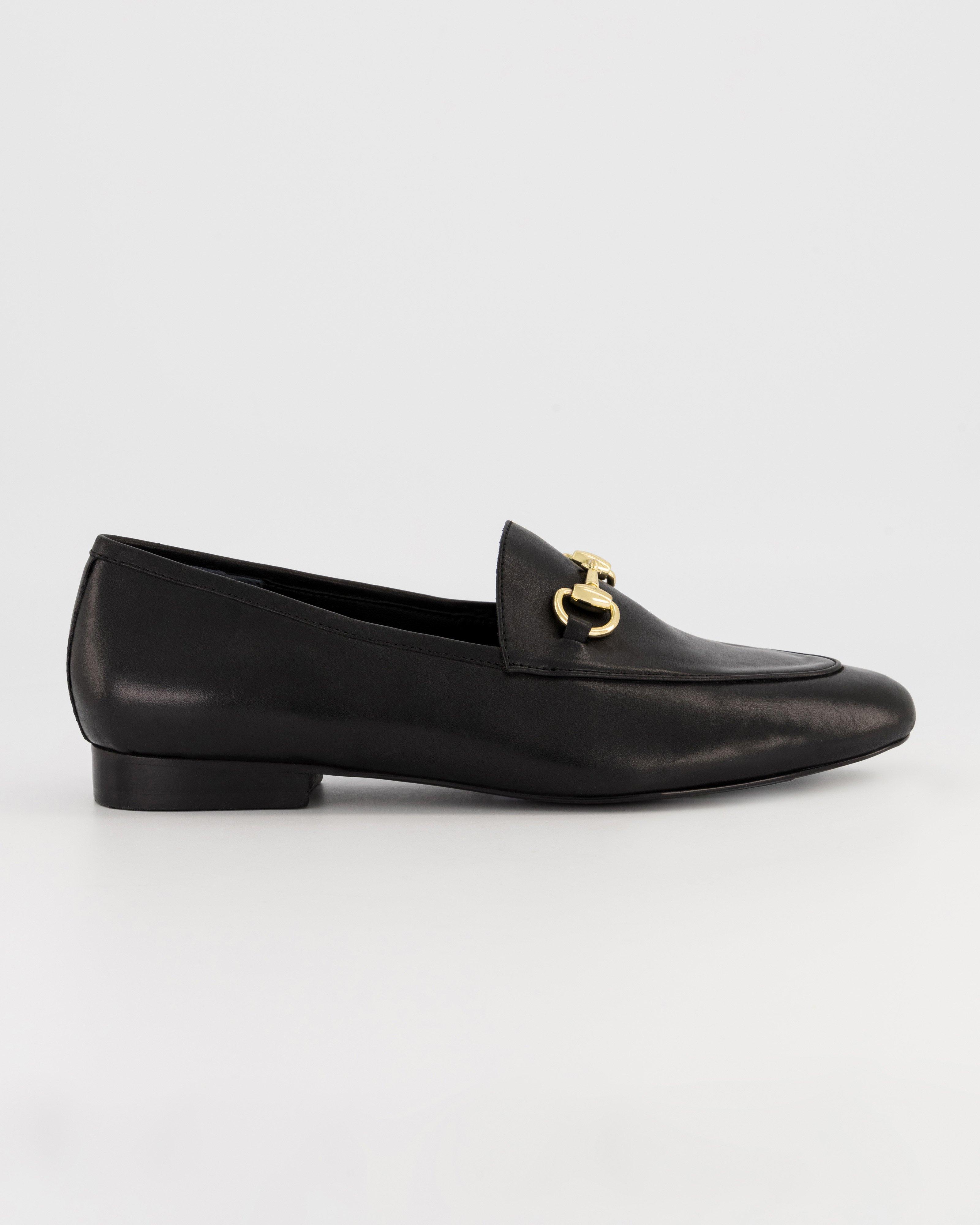 Mindy Leather Loafer -  Black