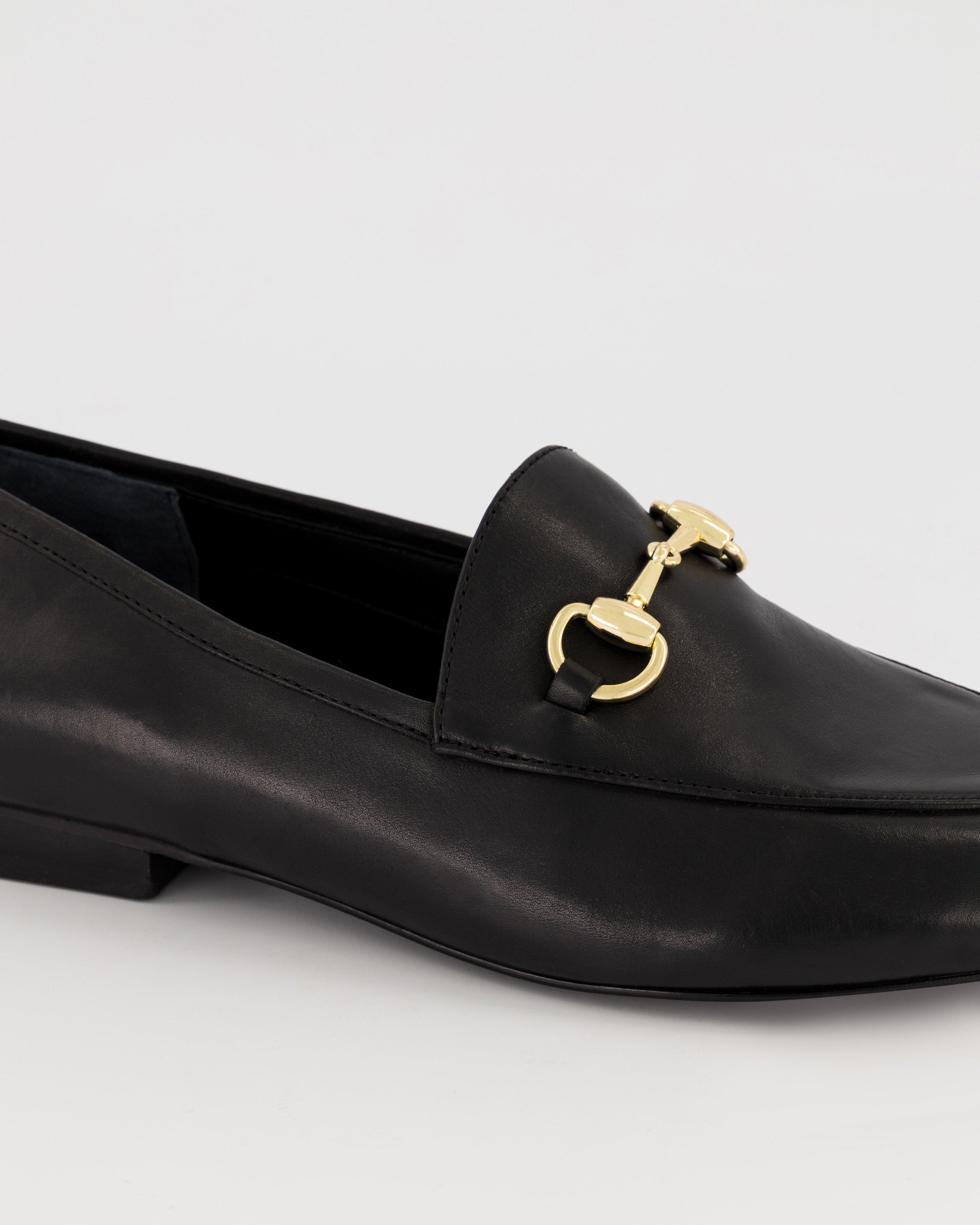 Mindy Leather Loafer -  Black