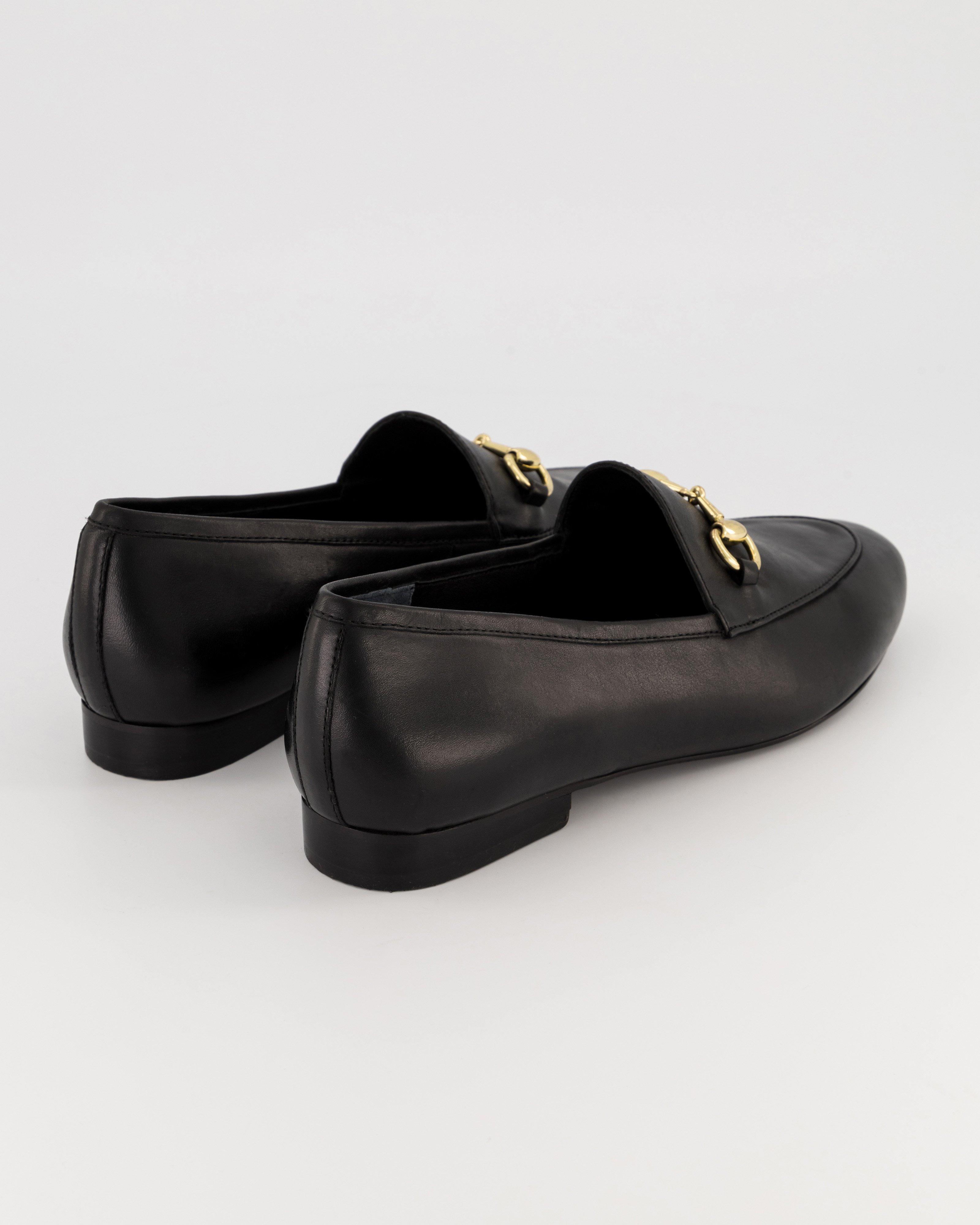 Mindy Leather Loafer -  Black