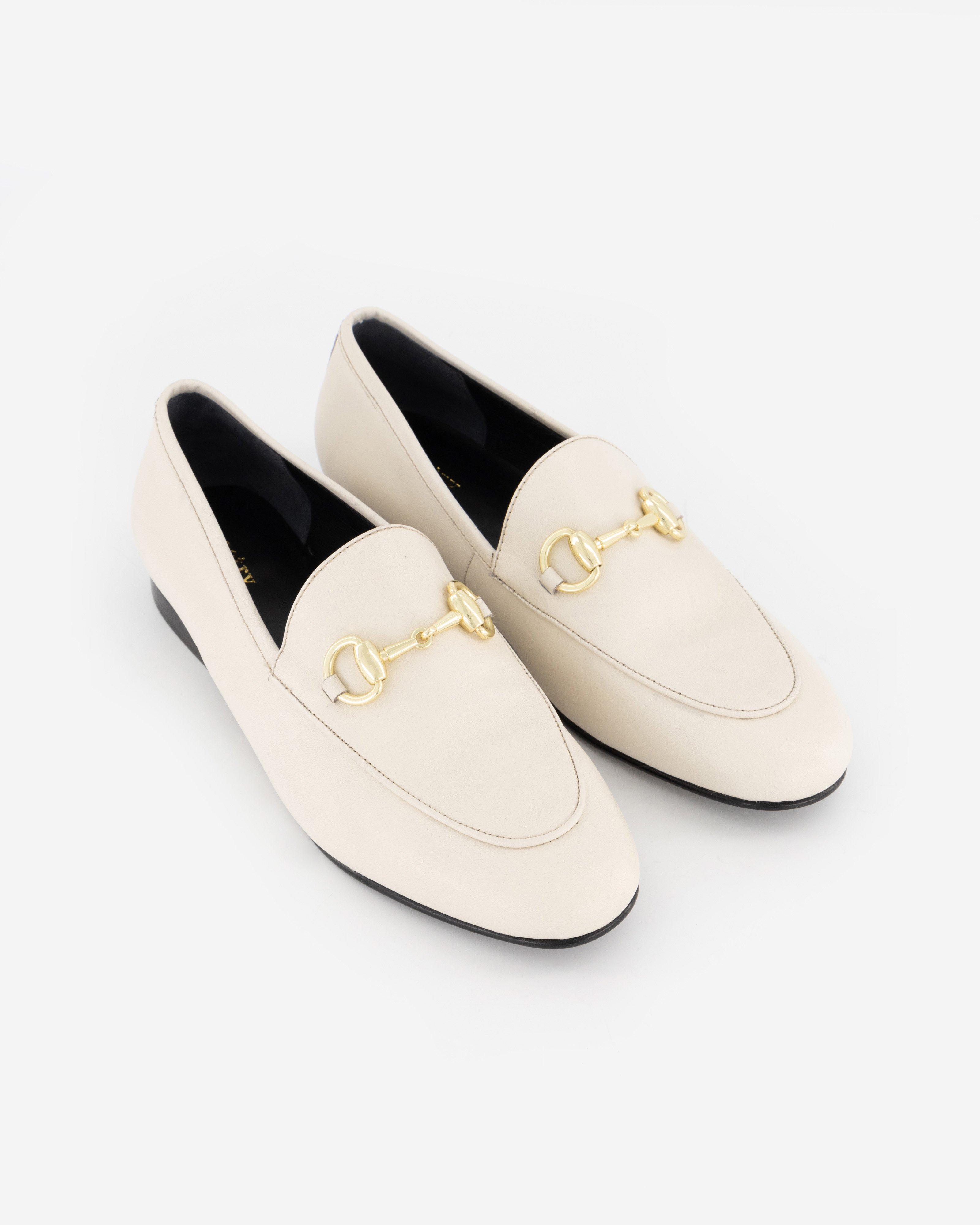 Mindy Leather Loafer -  White