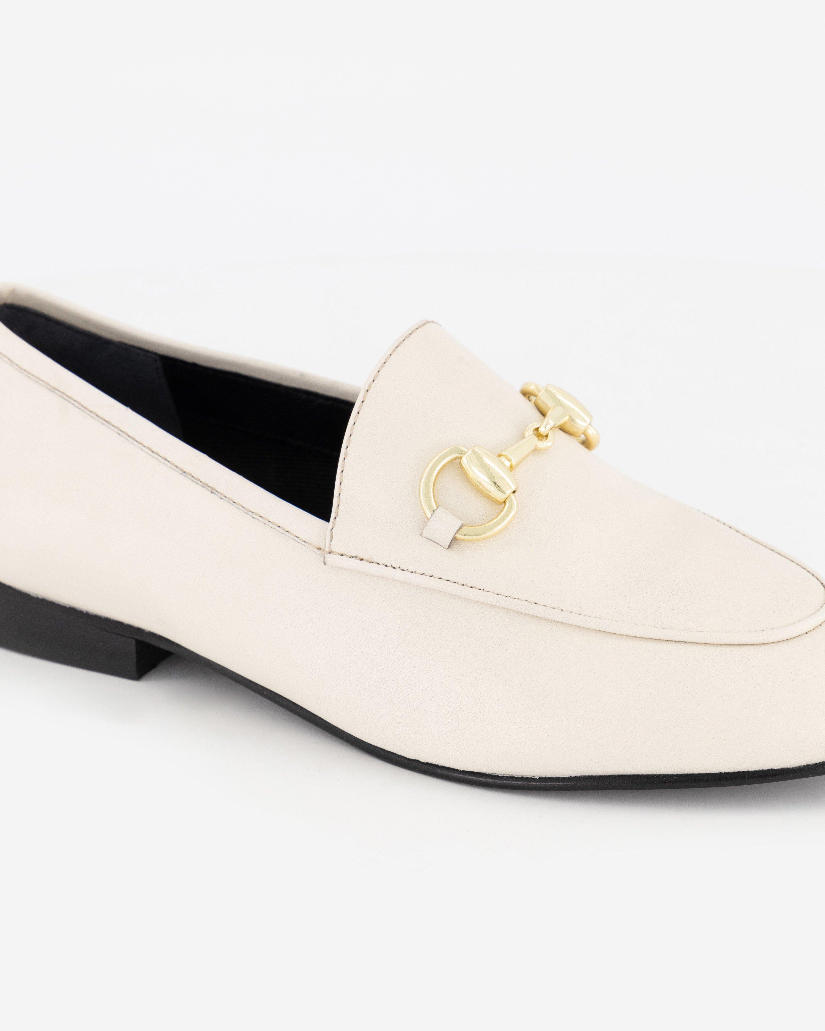 Mindy Leather Loafer -  White