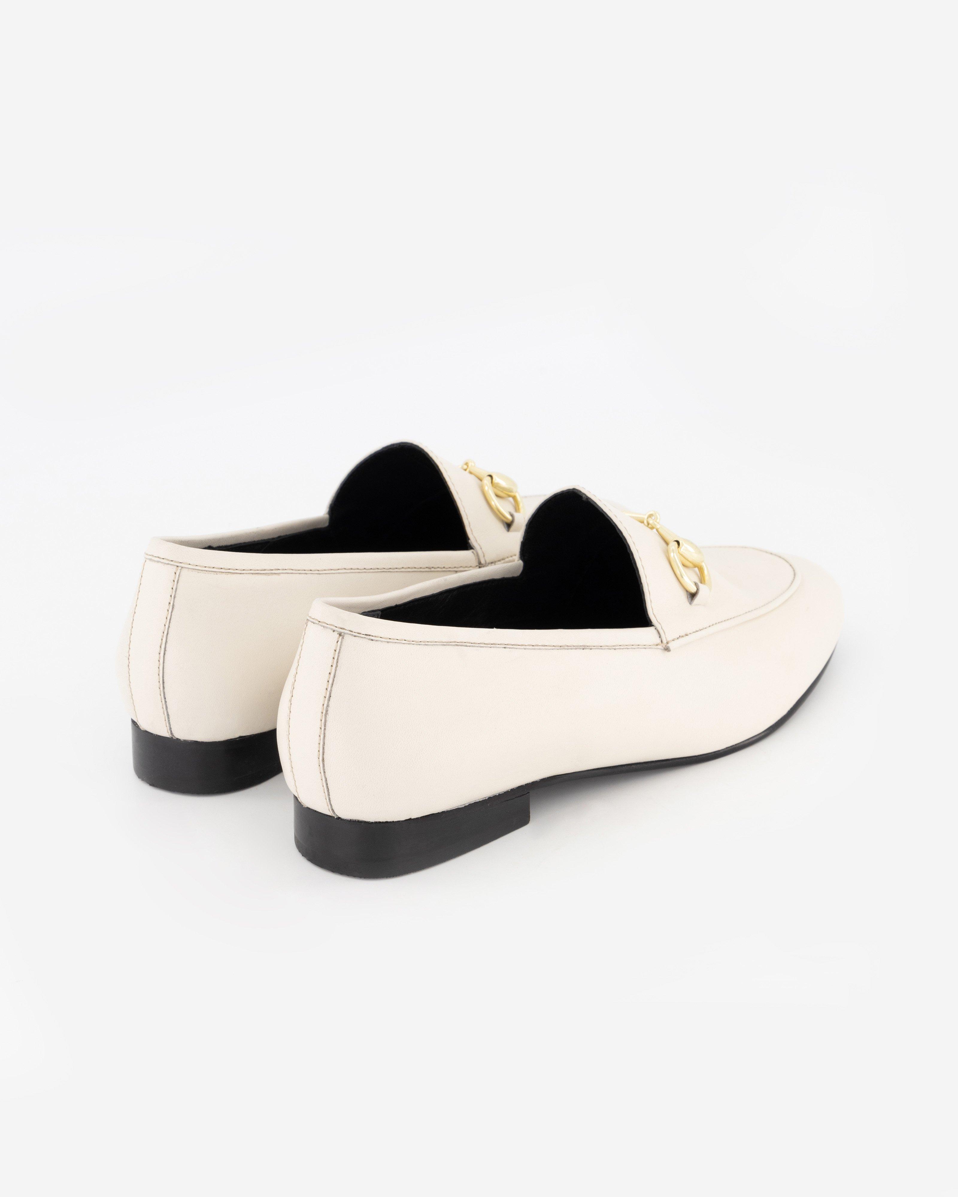 Mindy Leather Loafer -  White