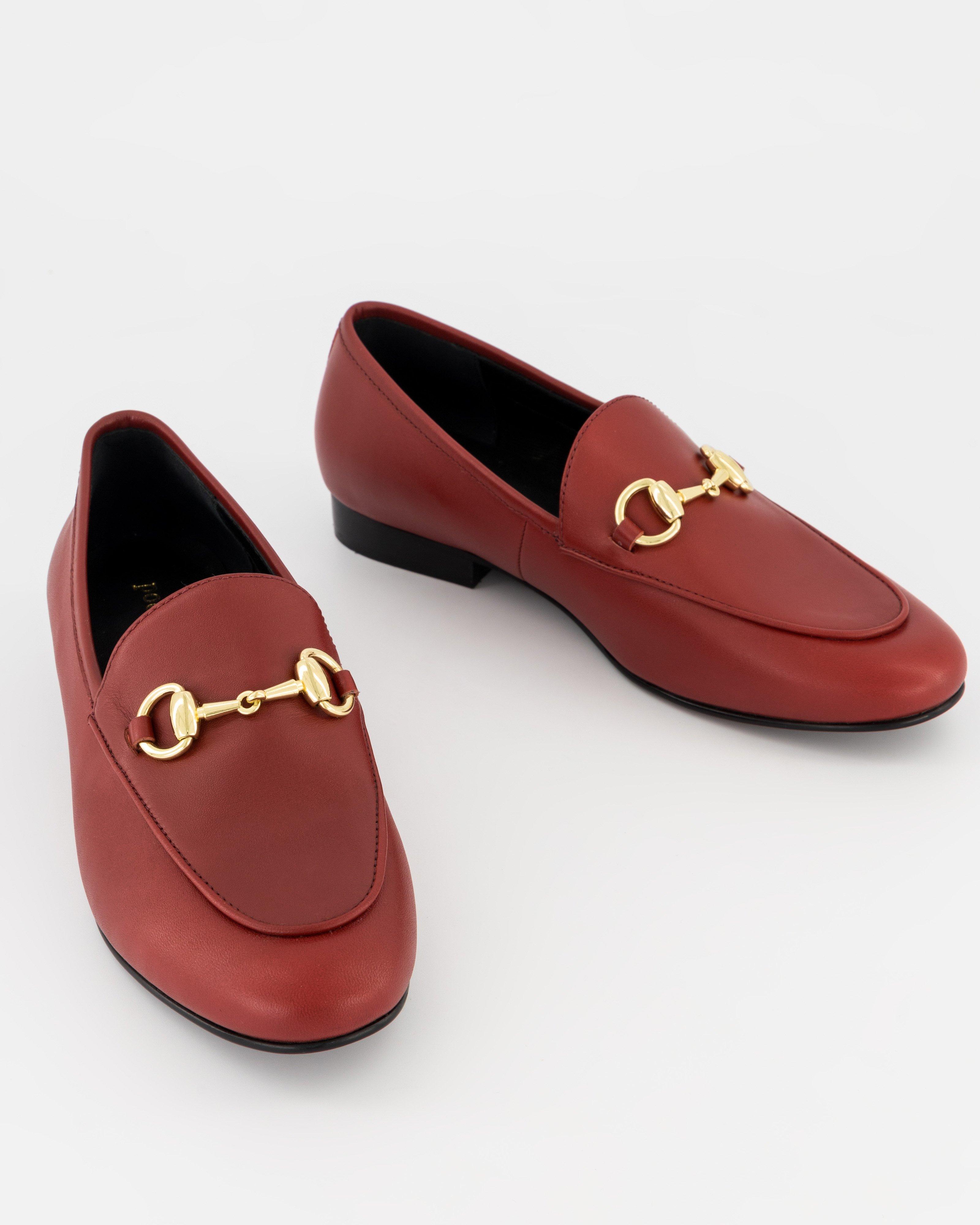 Mindy Leather Loafer -  Burgundy
