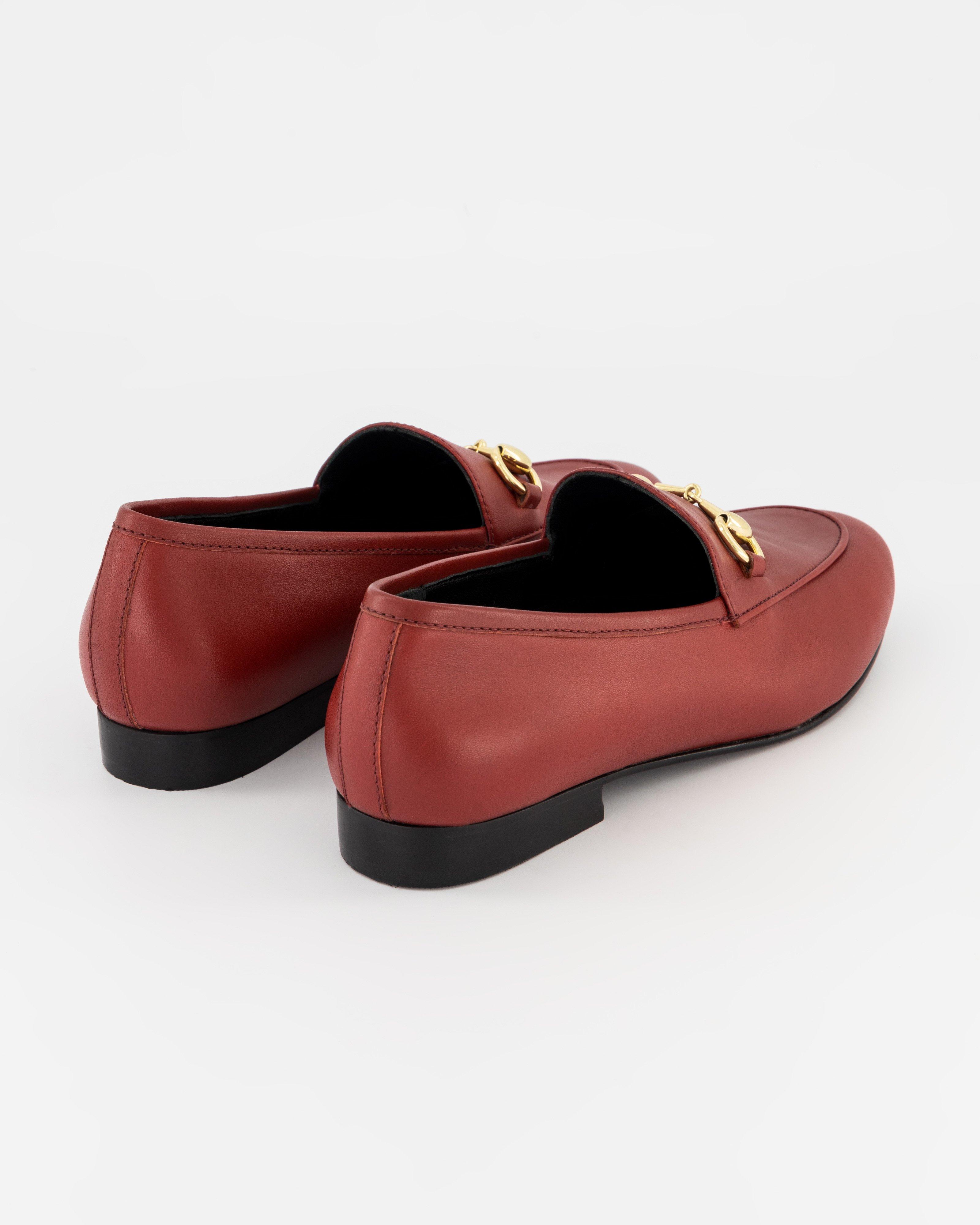 Mindy Leather Loafer -  Burgundy